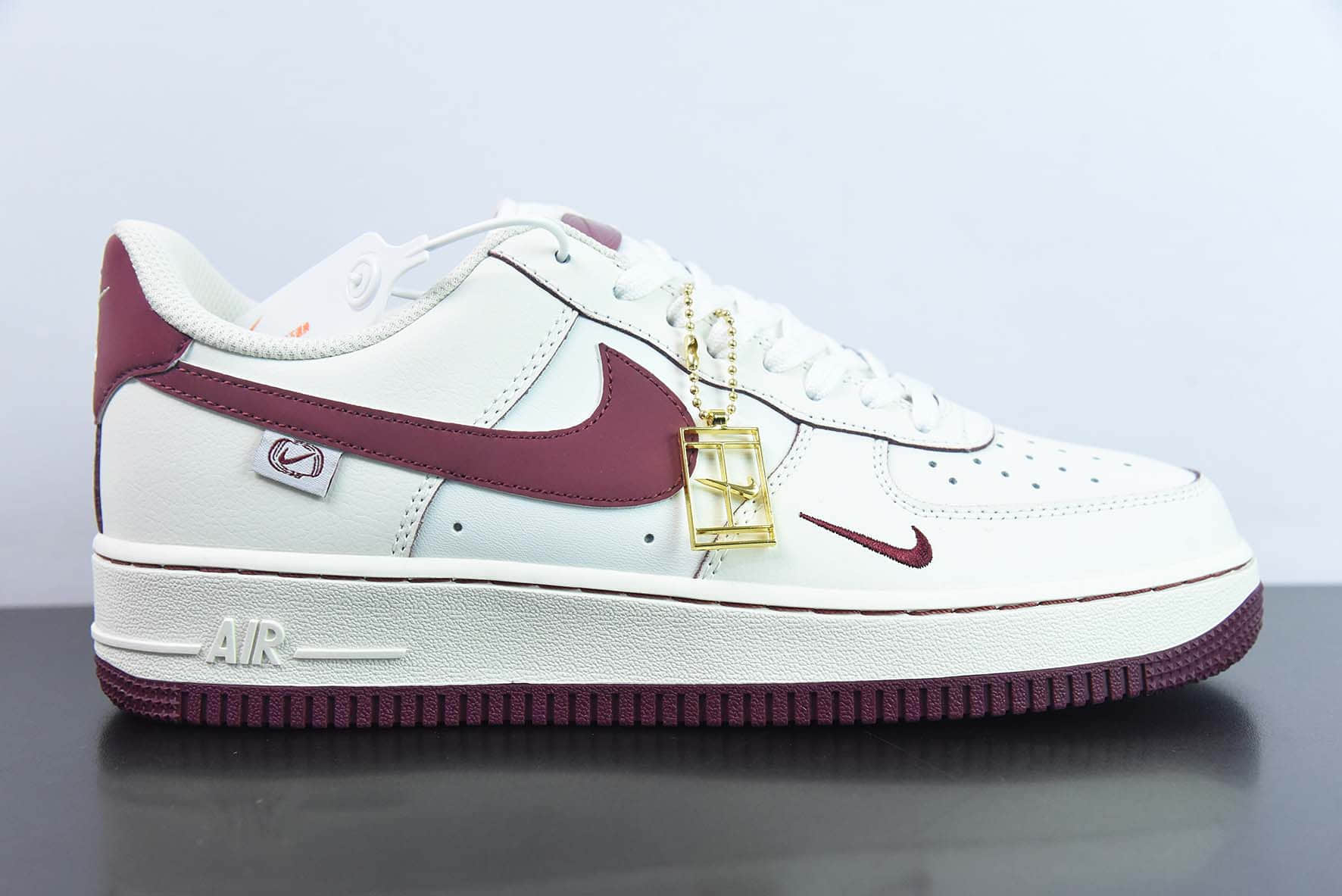 耐克Nike Air Force 1'07 Low “Lafite” 拉菲酒红小勾空军一号低帮休闲板鞋纯原版本 货号：FB1839-215