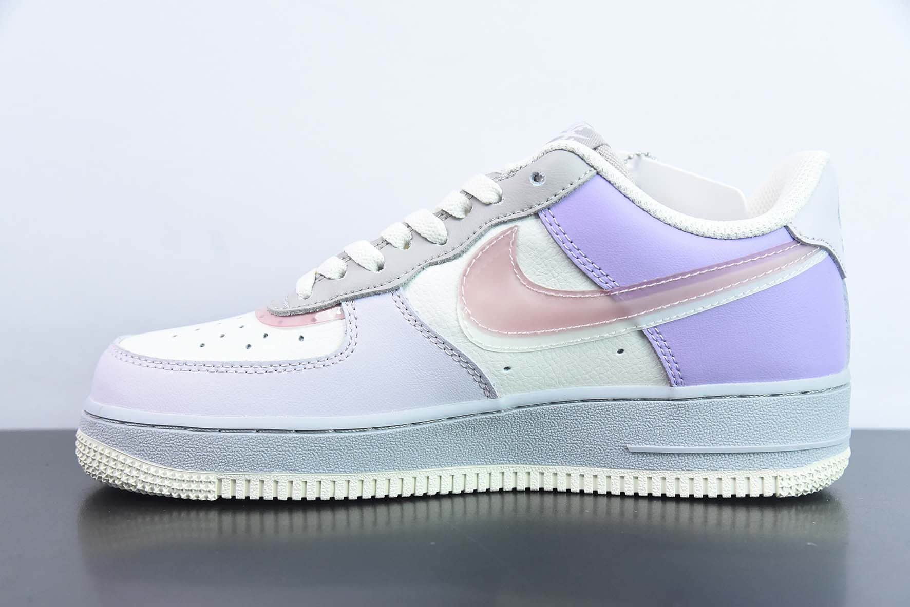 耐克Nike Air Force 1 '07 Low川久保玲联名渐变紫双勾空军一号低帮休闲板鞋纯原版本 货号：CJ0304-016