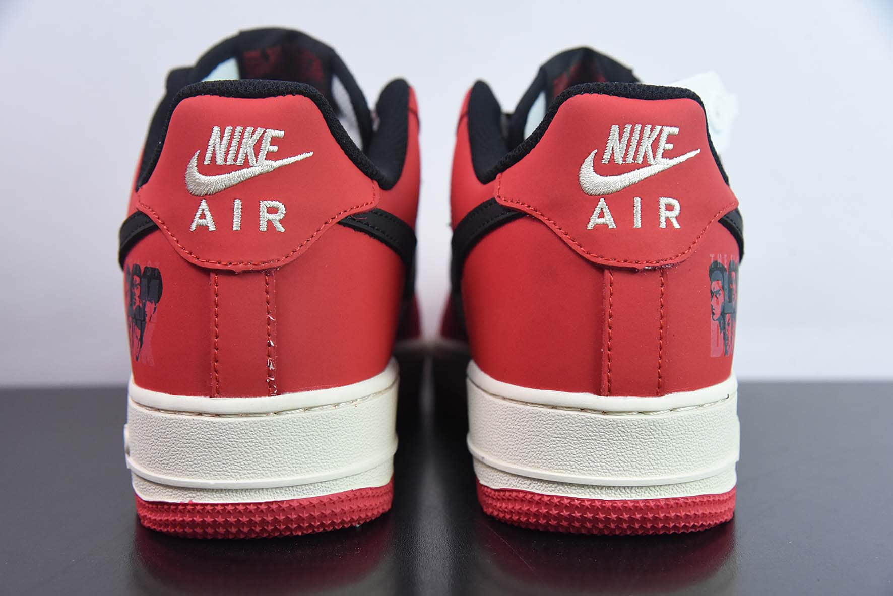 耐克Nike Air Force 1 '07 Low 灌篮高手联名黑白红小勾空军一号休闲板鞋纯原版本 货号:BS9055-718