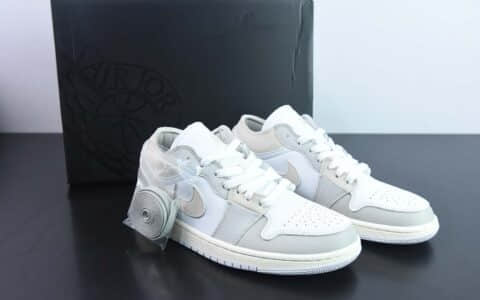 乔丹Air Jordan 1 Low AJ1白灰低帮复古文化篮球鞋纯原版本 货号：DN1635-002