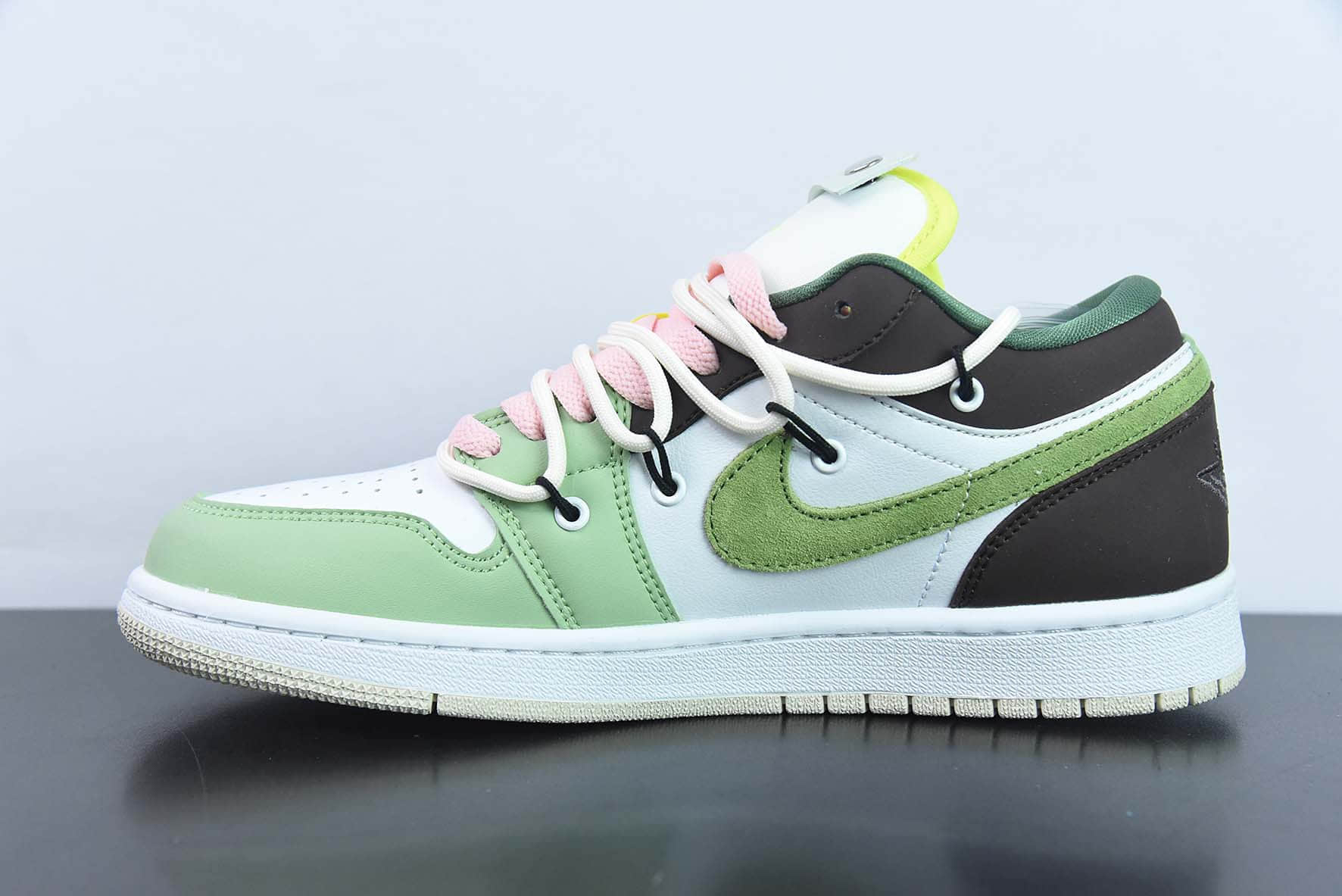 乔丹Air Jordan1 Low AJ1薄荷奶绿解构绑带低帮经典复古文化休闲运动篮球鞋纯原版本 货号：FD9906-131