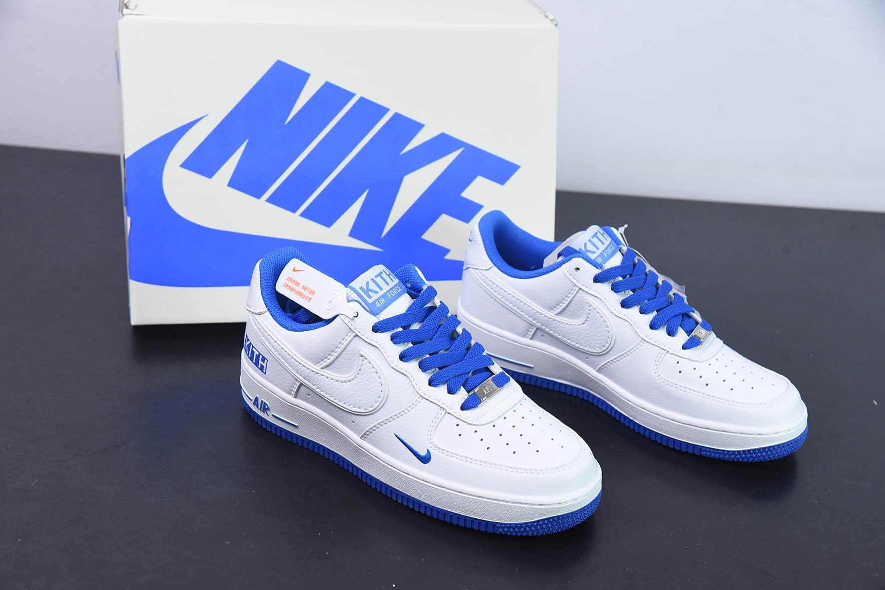 耐克Nike Kith x Nk Air Force 1‘07 Low 联名白宝蓝空军一号低帮休闲板鞋纯原版本 货号:KT1659-005