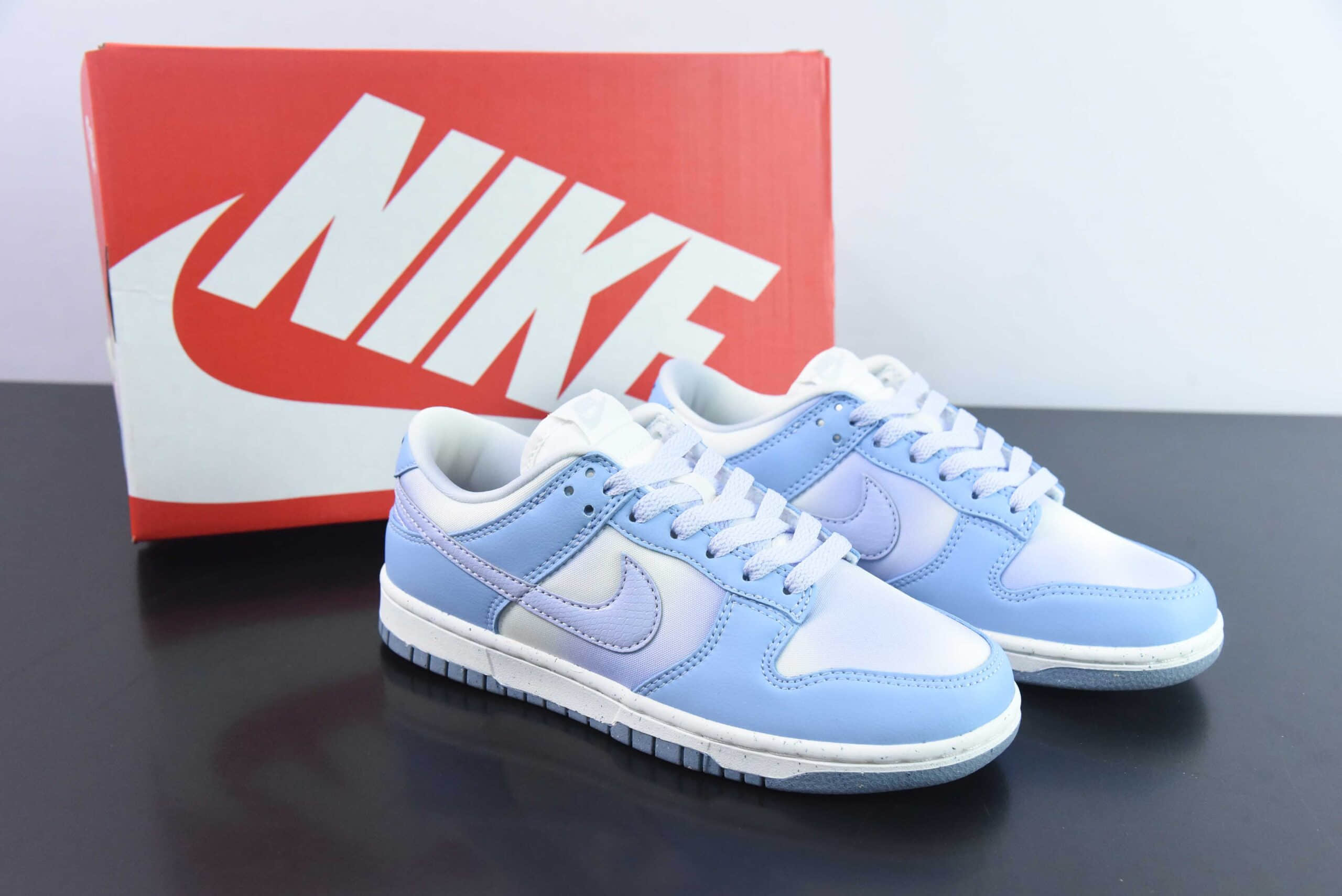 耐克Nike SB Dunk Low GS蓝紫渐变鳄鱼纹SB低帮休闲滑板鞋纯原版本 货号：FN0323-400 