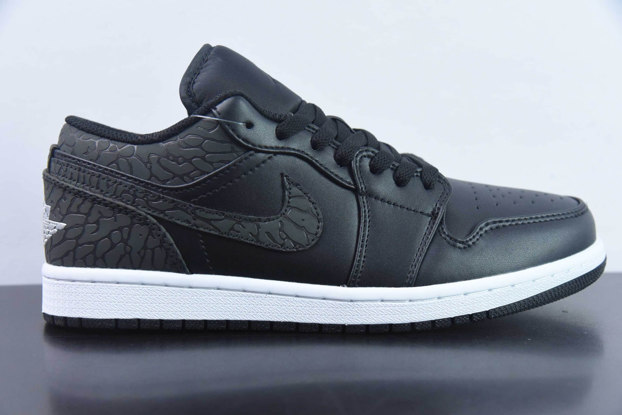 乔丹Air Jordan 1 Low “Black Elephant”AJ1爆裂纹黑武士低帮复古文化篮球鞋纯原版本 货号:FB9907-001