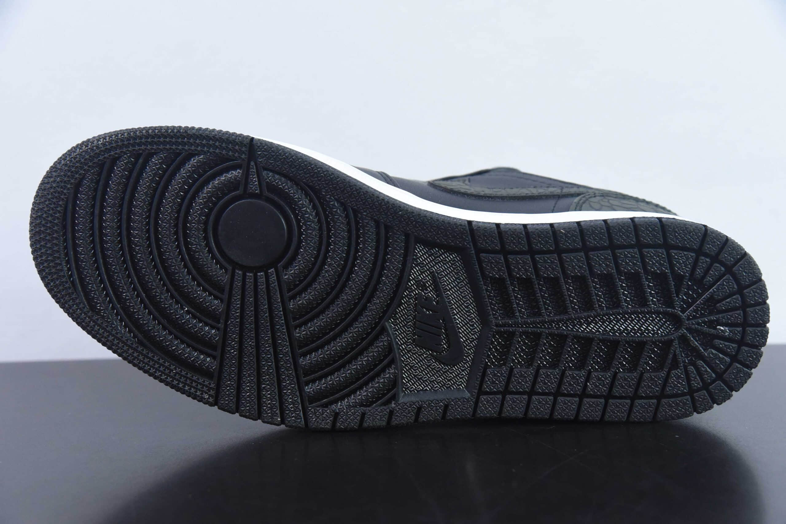 乔丹Air Jordan 1 Low “Black Elephant”AJ1爆裂纹黑武士低帮复古文化篮球鞋纯原版本 货号:FB9907-001