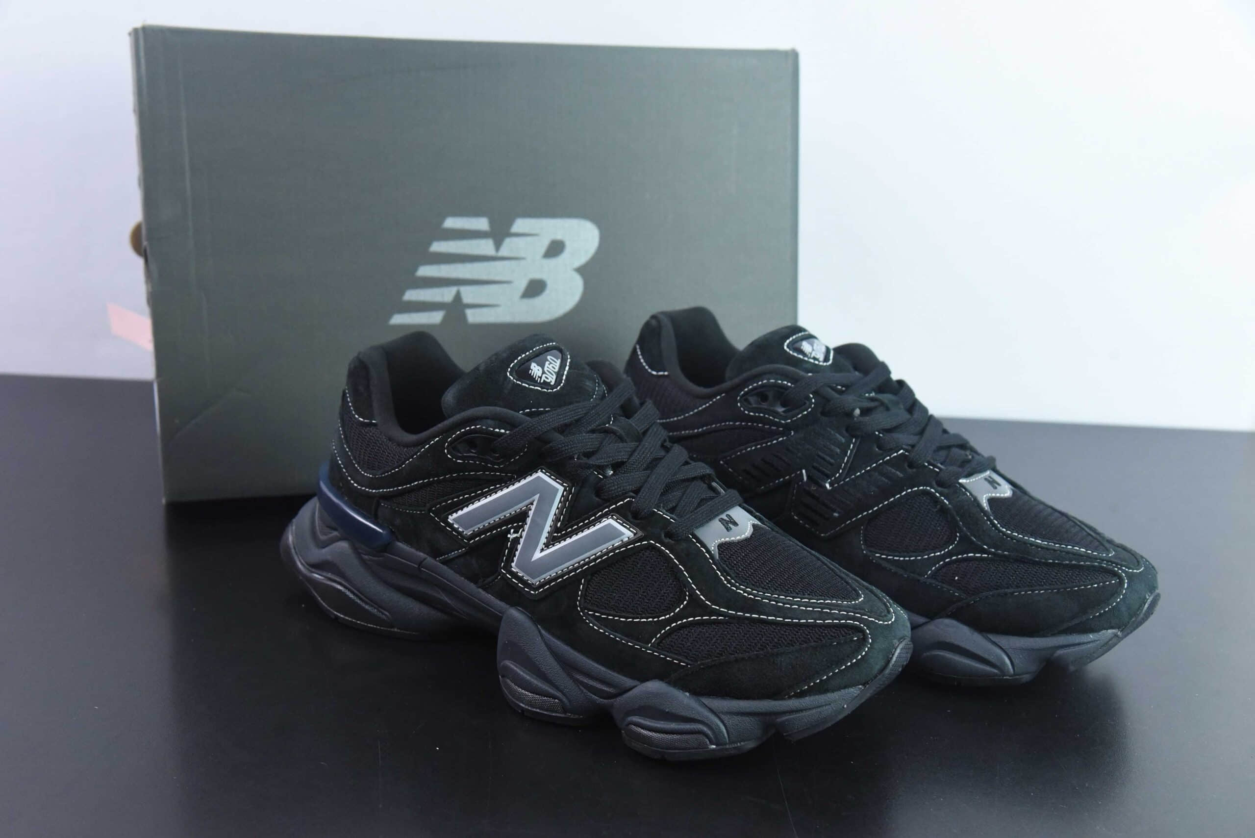 新百伦New Balance 9060”Triple Black“武士黑灰反光9060系列复古百搭老爹风小象蹄休闲运动跑步鞋纯原版本 货号:U9060BPM