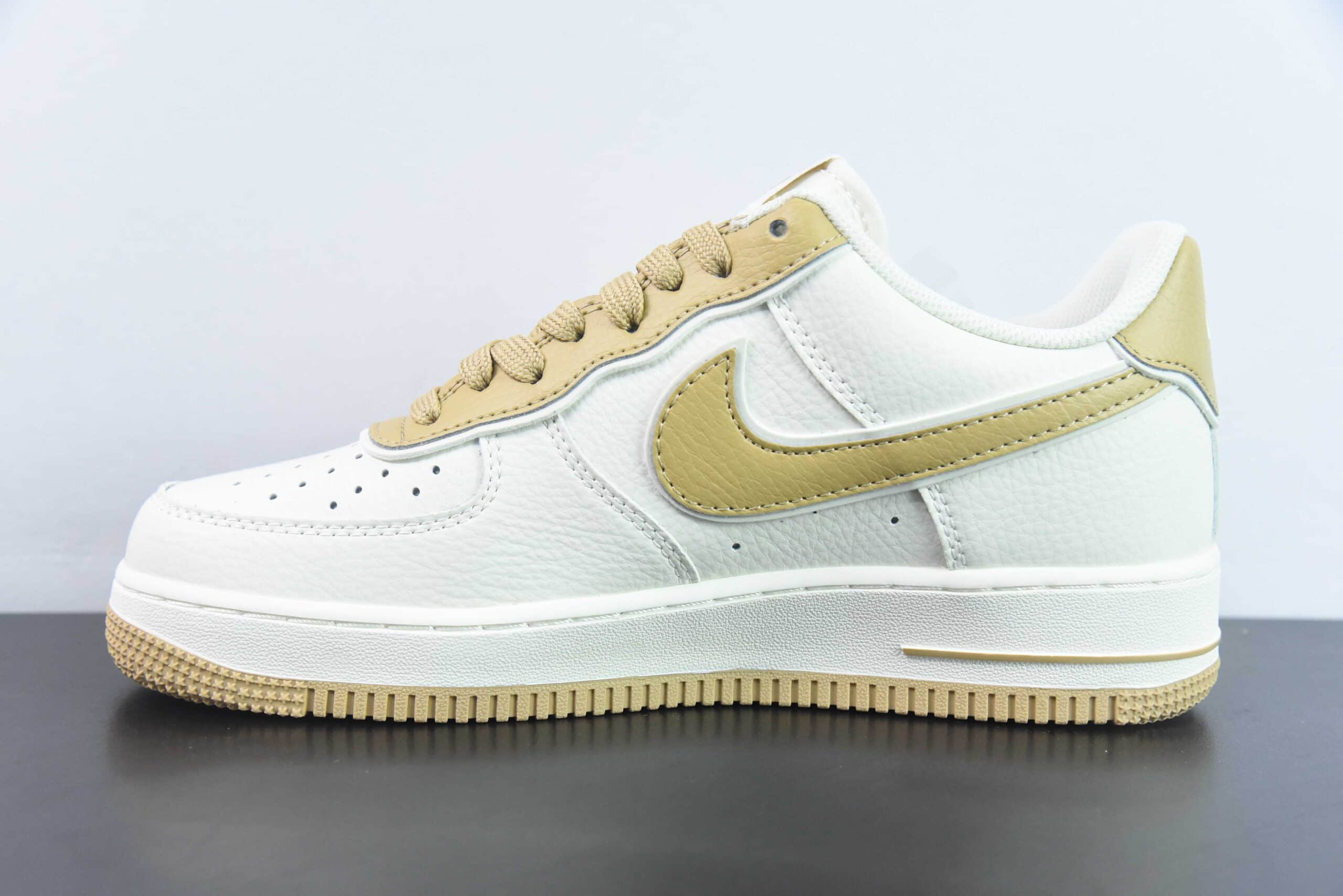 耐克Nike Air Force 1‘07 Low ”40TH“ 米金空军一号低帮休闲板鞋纯原版本 货号：JF1983-559