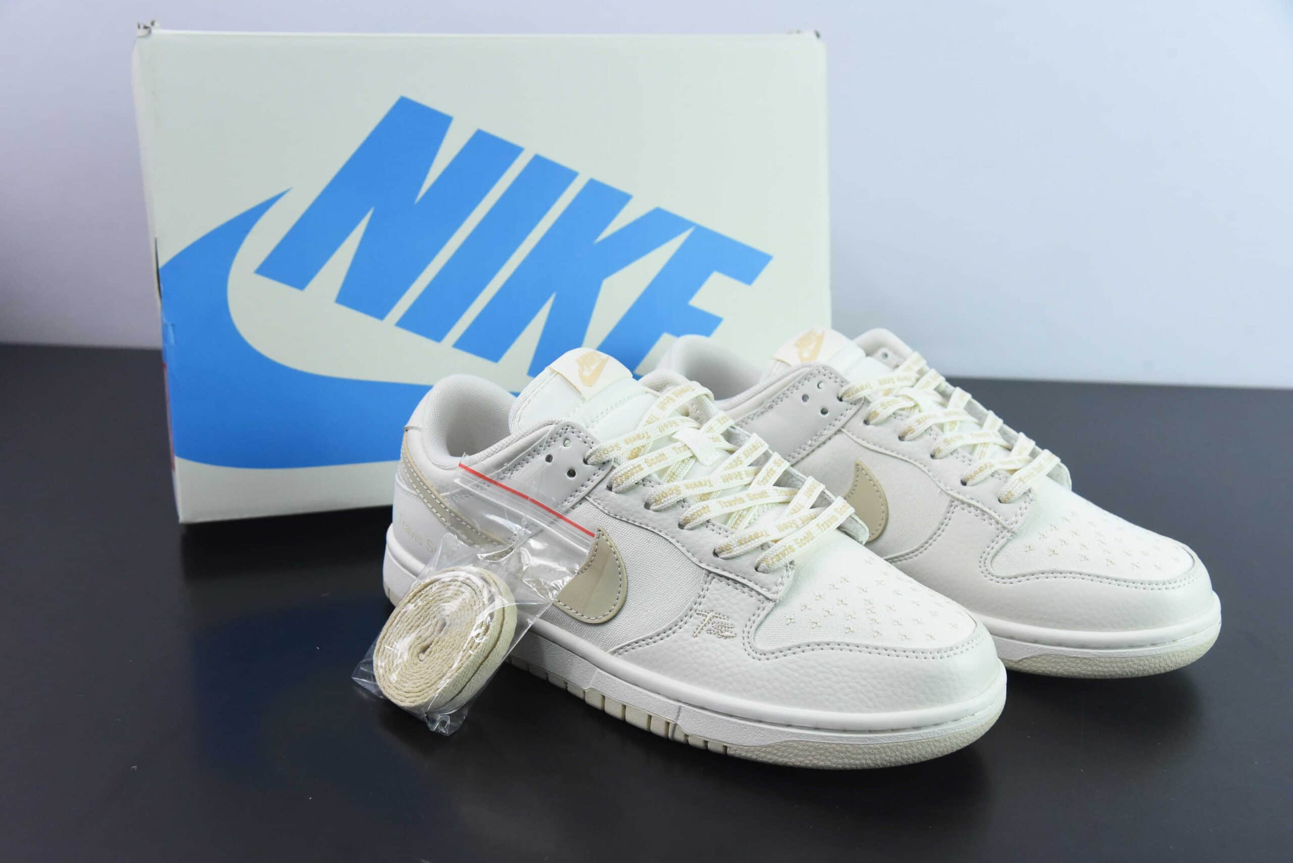 耐克Nike SB Dunk Low TS联名-米白卡其帆布周年高端定制低帮休闲板鞋纯原版本 货号:DD1391-133