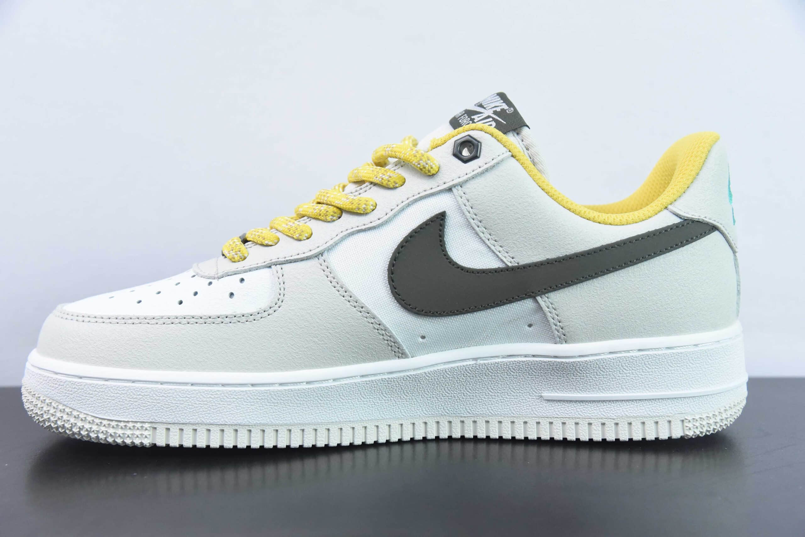 耐克Nike Air Force 1 AF1白灰棕黄空军一号低帮休闲板鞋纯原版本 货号：FV3628-031 