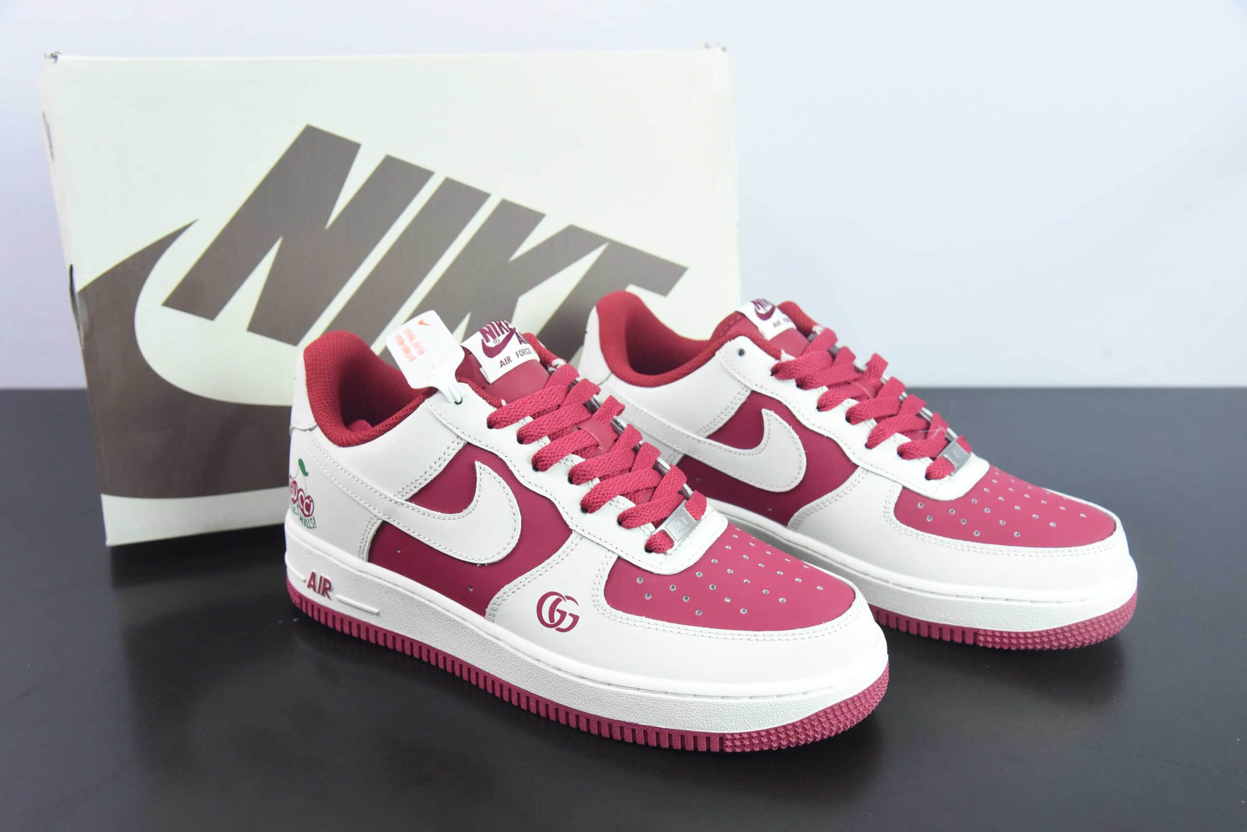 耐克NIke Air Force 1 '07 Low “古驰联名樱桃情人节”空军一号低帮休闲板鞋纯原版本 货号:BS9055-702