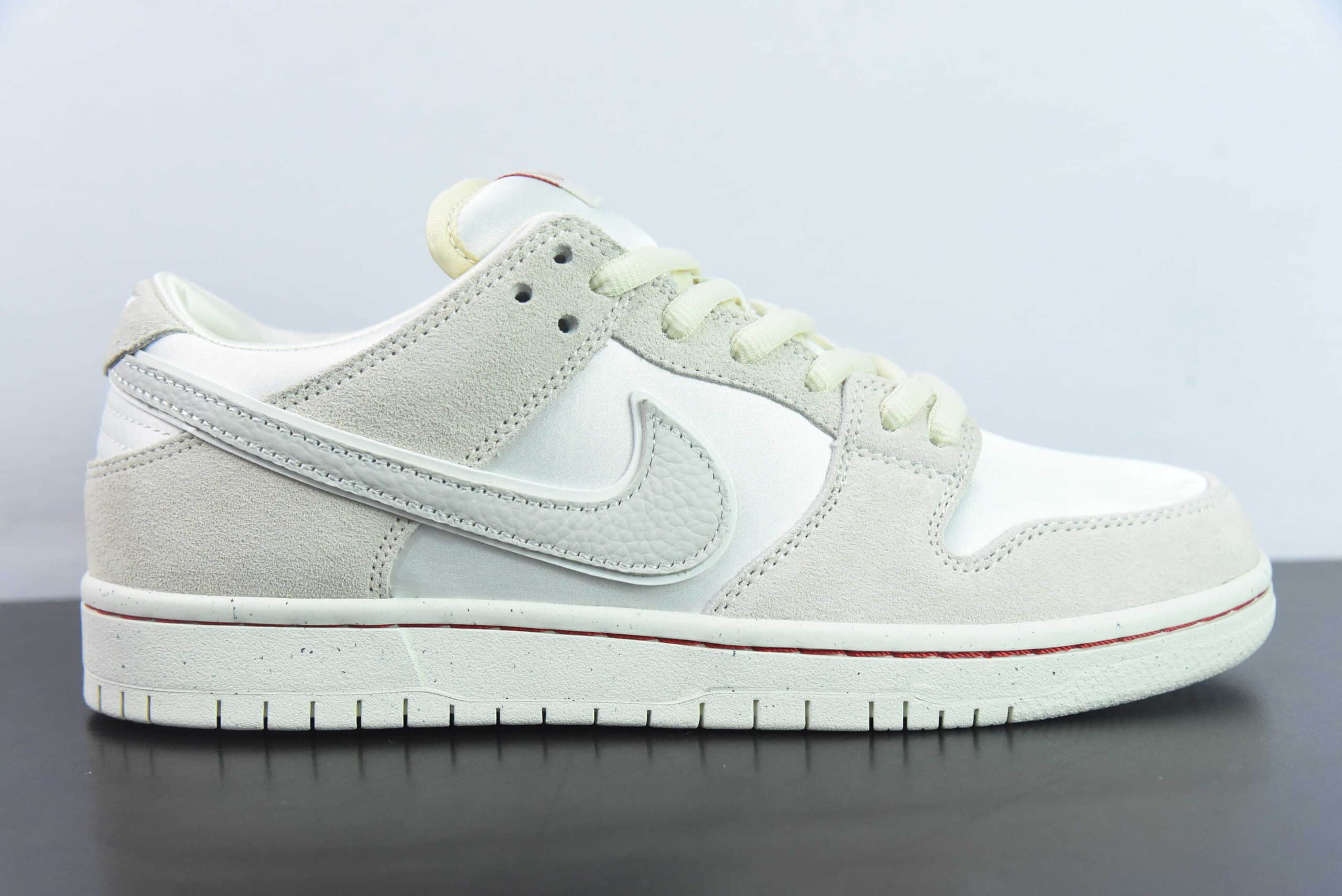 耐克Nike SB Dunk Low “City of Love”情人节米白丝绸SB低帮休闲滑板鞋纯原版本 货号:FZ5654-100