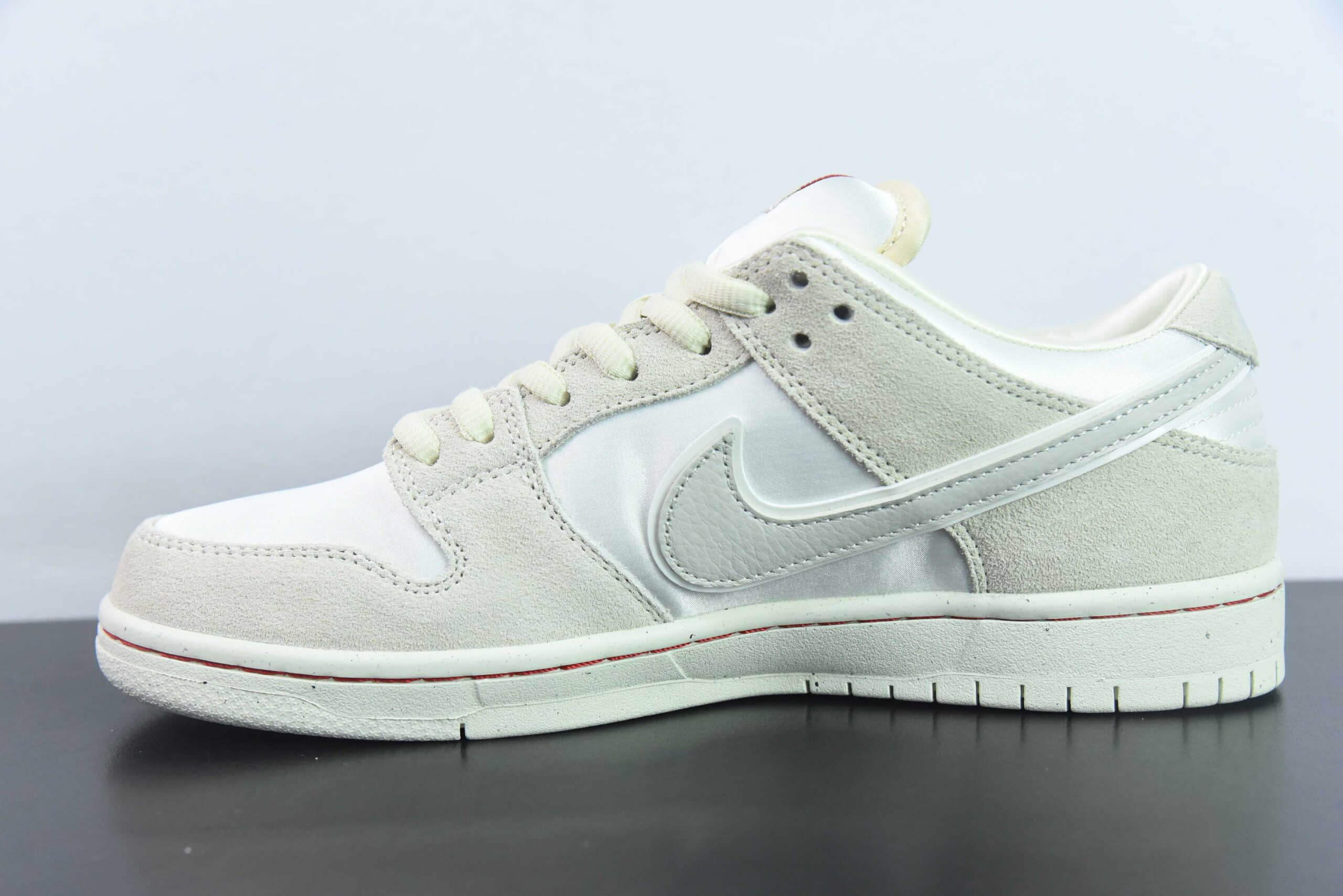 耐克Nike SB Dunk Low “City of Love”情人节米白丝绸SB低帮休闲滑板鞋纯原版本 货号:FZ5654-100