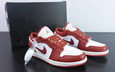乔丹Air Jordan 1 Low AJ1白红脚趾沙丘红低帮休闲板鞋纯原版本 货号：FJ3459-160