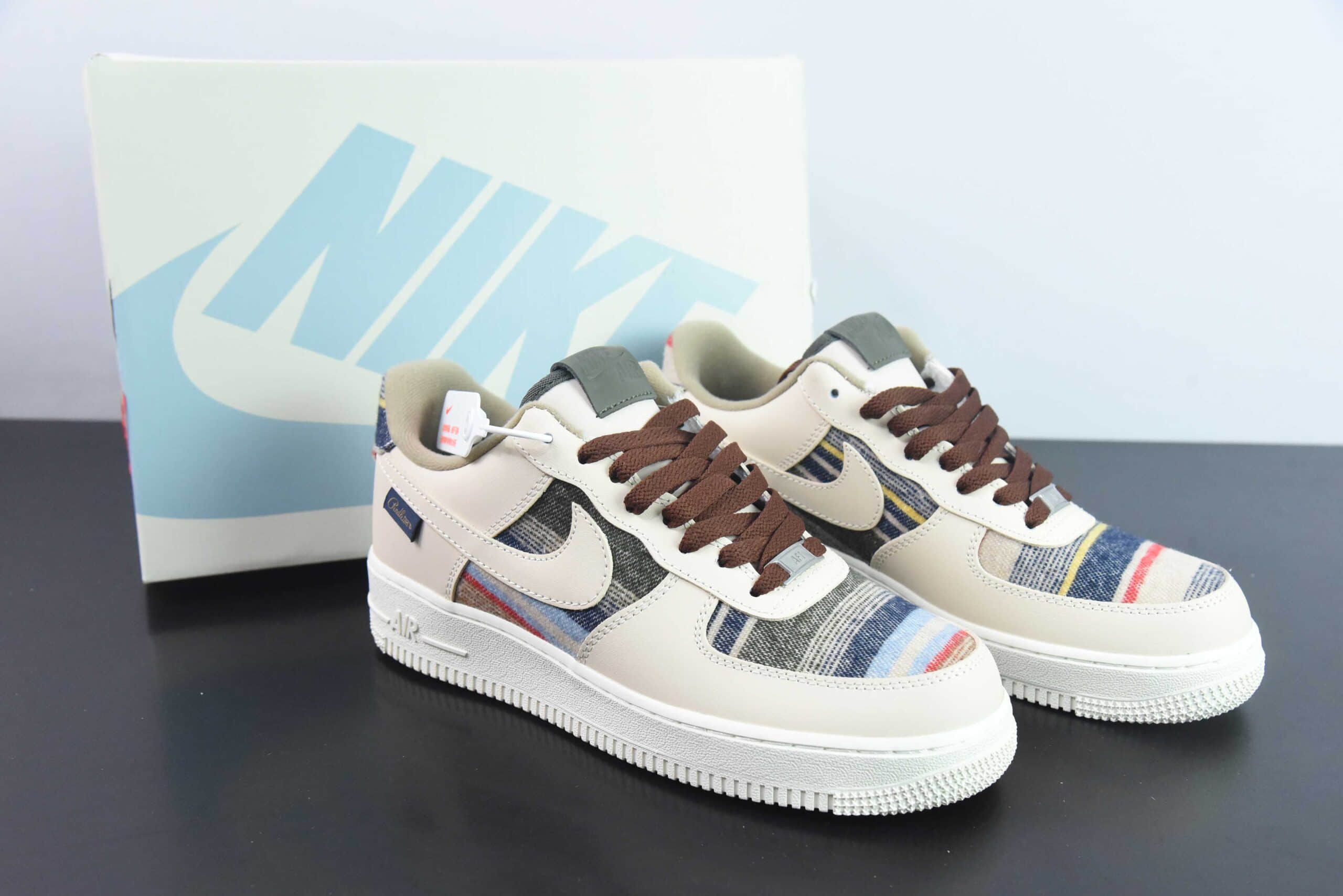 耐克Nike Air Force 1'07 Low 奶白羊毛绒定制款空军一号低帮休闲板鞋纯原版本 货号:CW1188-230