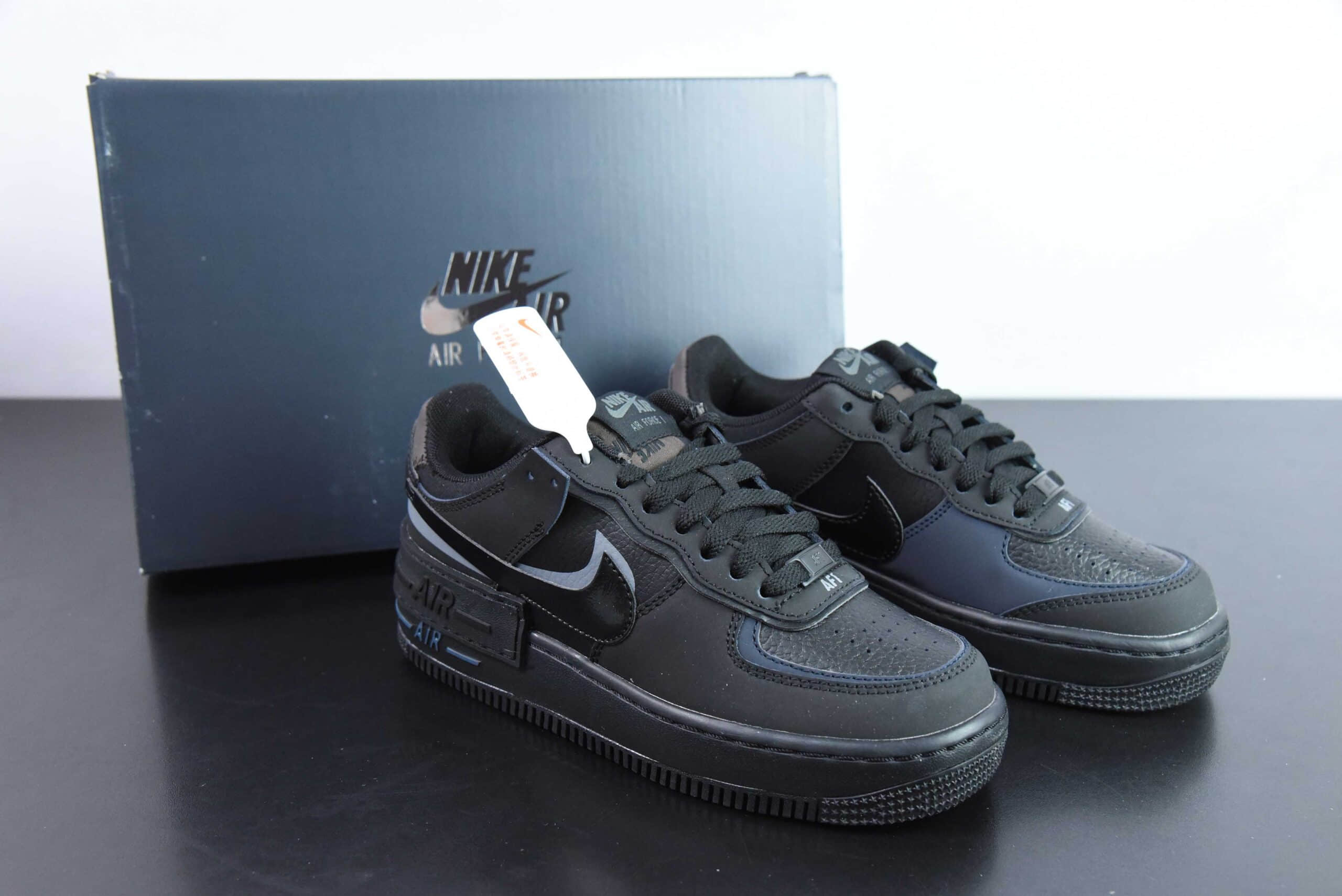 耐克Nike Air Force 1´07 Low马卡龙黑蓝空军一号低帮百搭休闲运动板鞋纯原版本 货号:FB7582-001