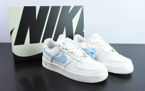耐克Nike VLONE x Nike Air Force 1 '07 LV8 LowWhiteKhaki白蓝低帮空军一号休闲板鞋纯原版本 货号：AA5360-008