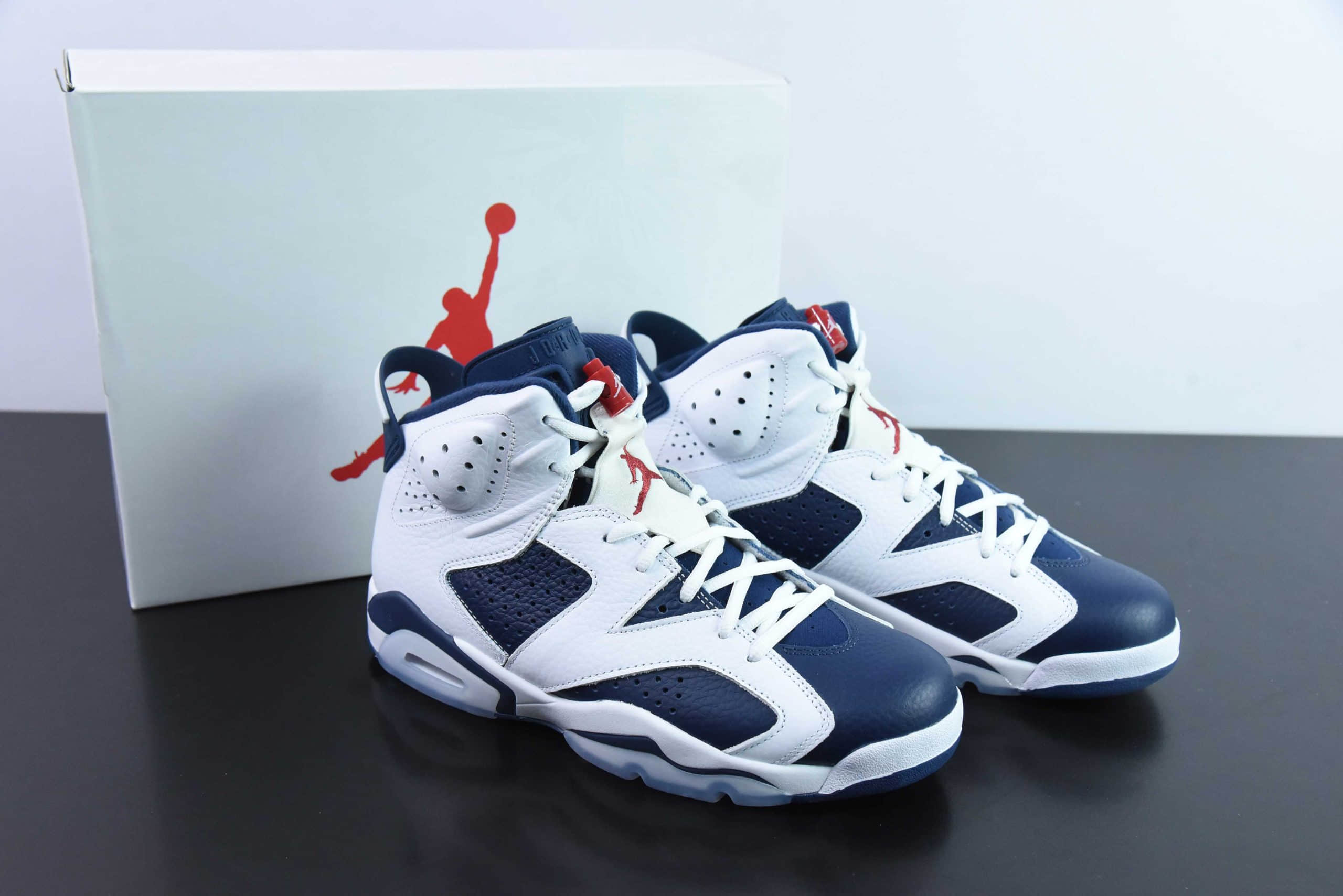 乔丹Air Jordan AJ6 Retro 奥运白蓝高帮男子文化篮球鞋纯原版本 货号：384664-130 