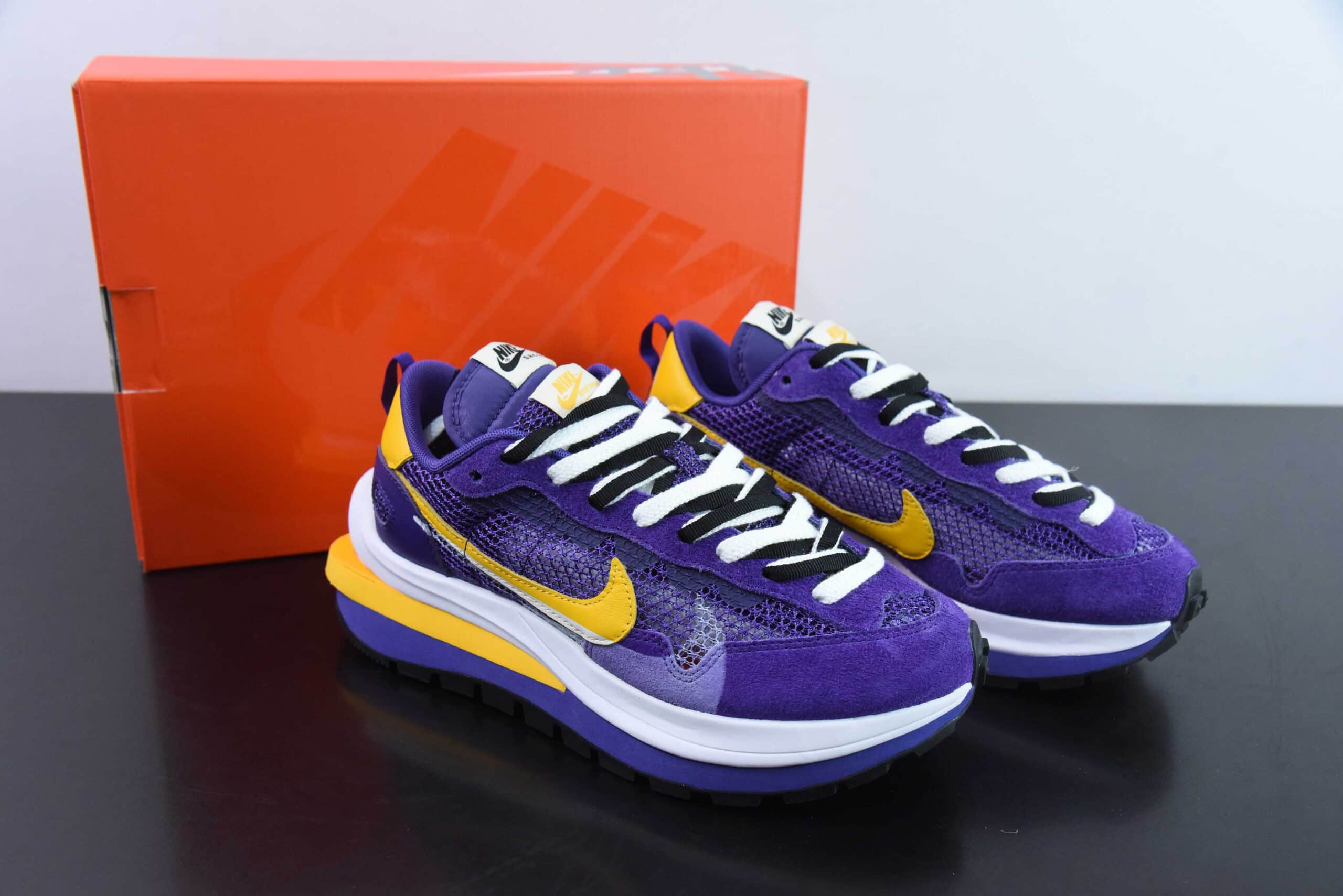 耐克Nike Sacai x NIKE VAPORWAFFLE 华夫3.0紫金联名解构走秀款休闲跑步鞋纯原版本 货号:CV1363-104