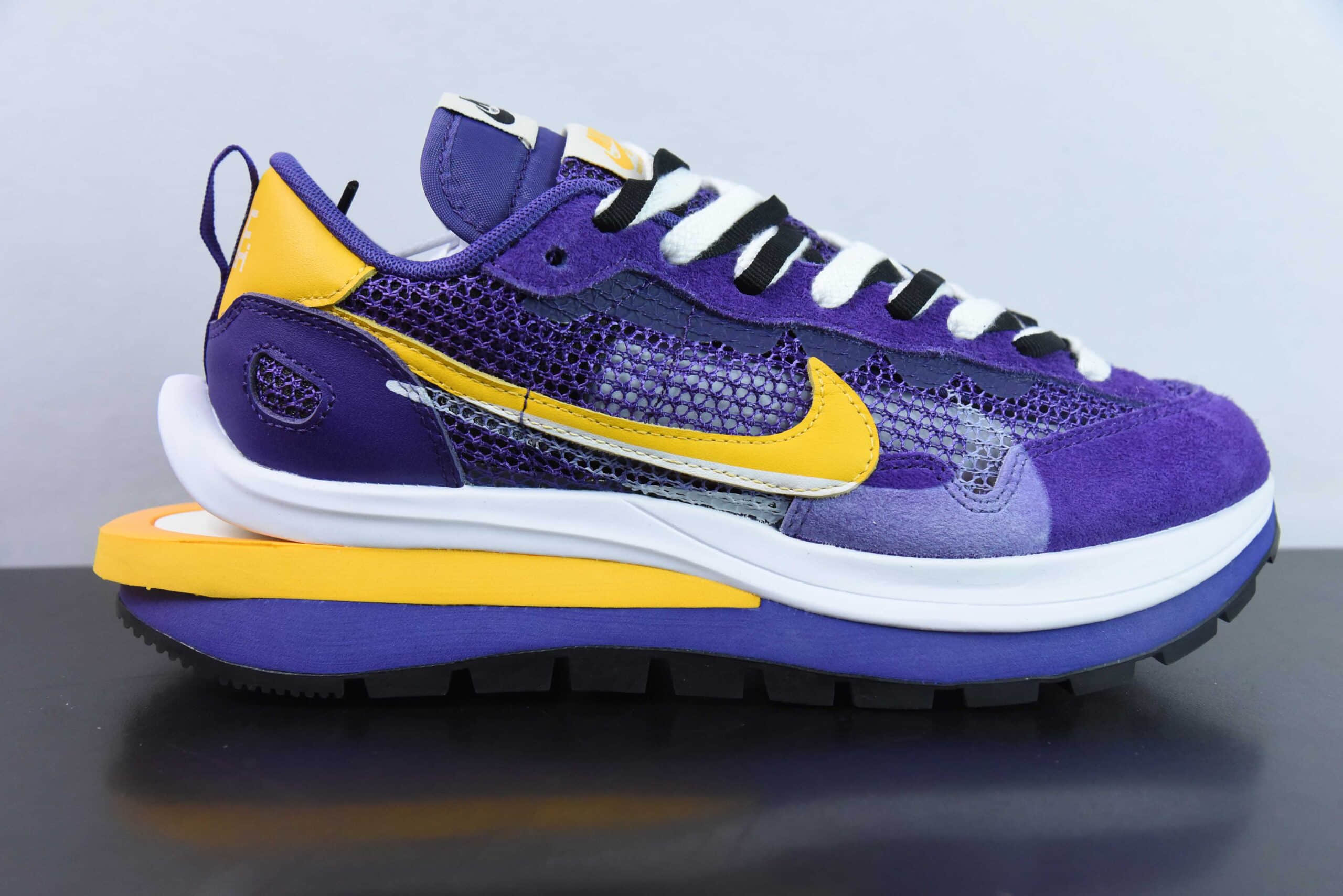 耐克Nike Sacai x NIKE VAPORWAFFLE 华夫3.0紫金联名解构走秀款休闲跑步鞋纯原版本 货号:CV1363-104