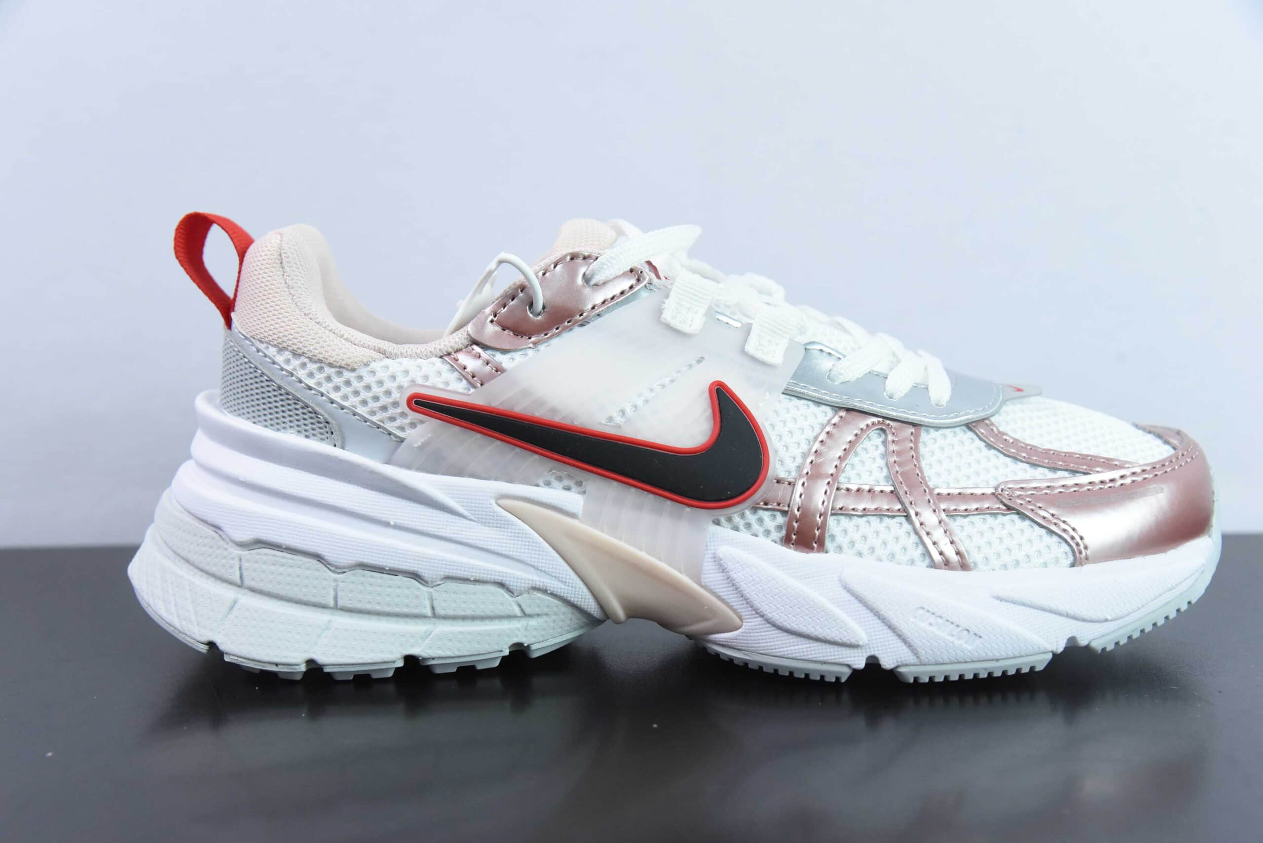 耐克Nike V2K Runtekk Run灰银粉减震防滑复古低帮跑步鞋纯原版本 货号：HF9997-100