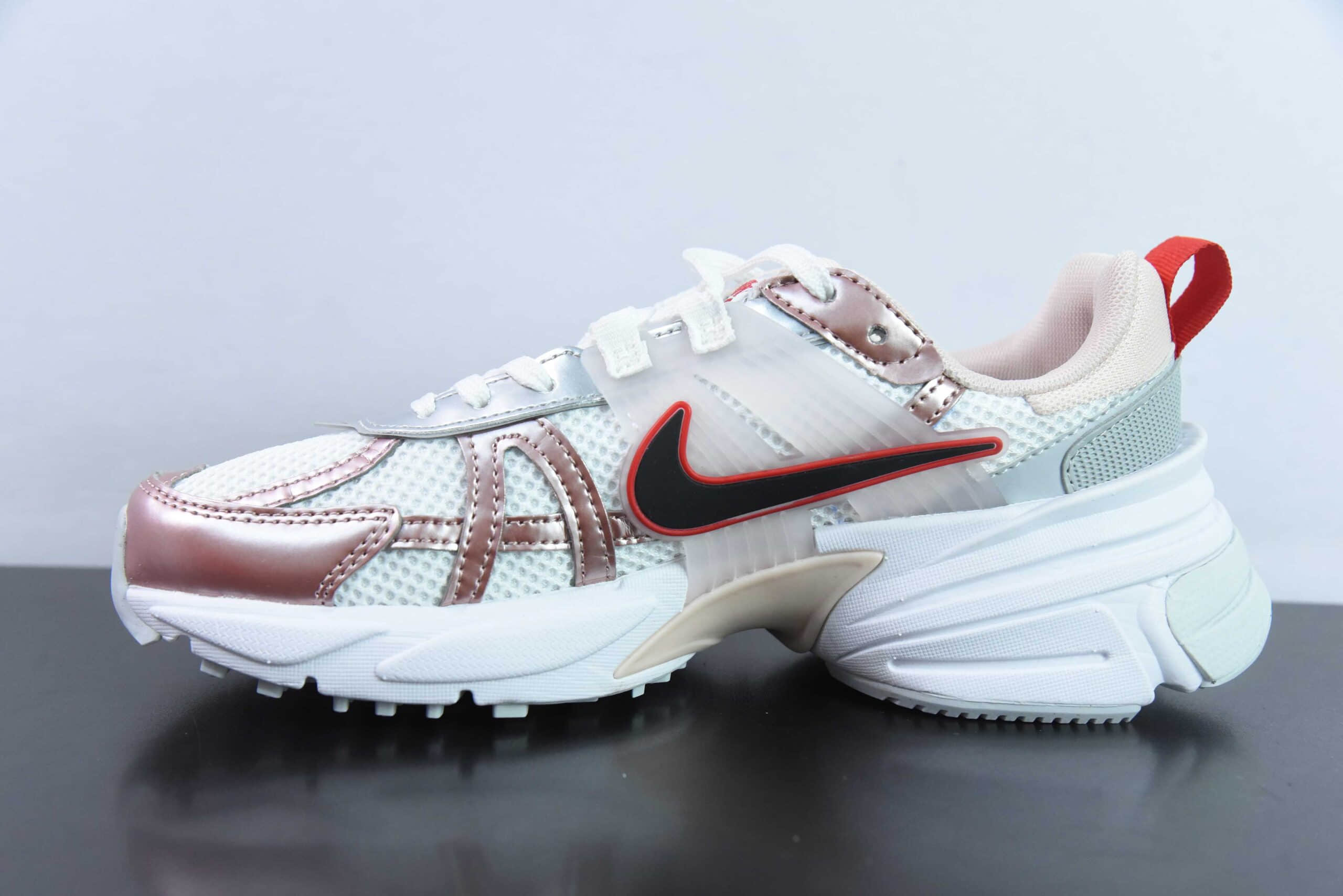 耐克Nike V2K Runtekk Run灰银粉减震防滑复古低帮跑步鞋纯原版本 货号：HF9997-100