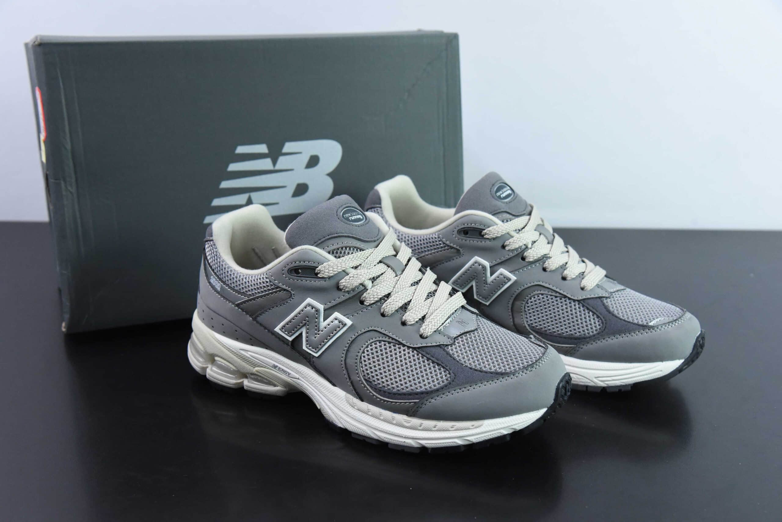 新百伦New Balance 2002RLinen withSlate Grey麂皮工装奶油白灰低帮复古休闲慢跑鞋纯原版本 货号：W2002RNM
