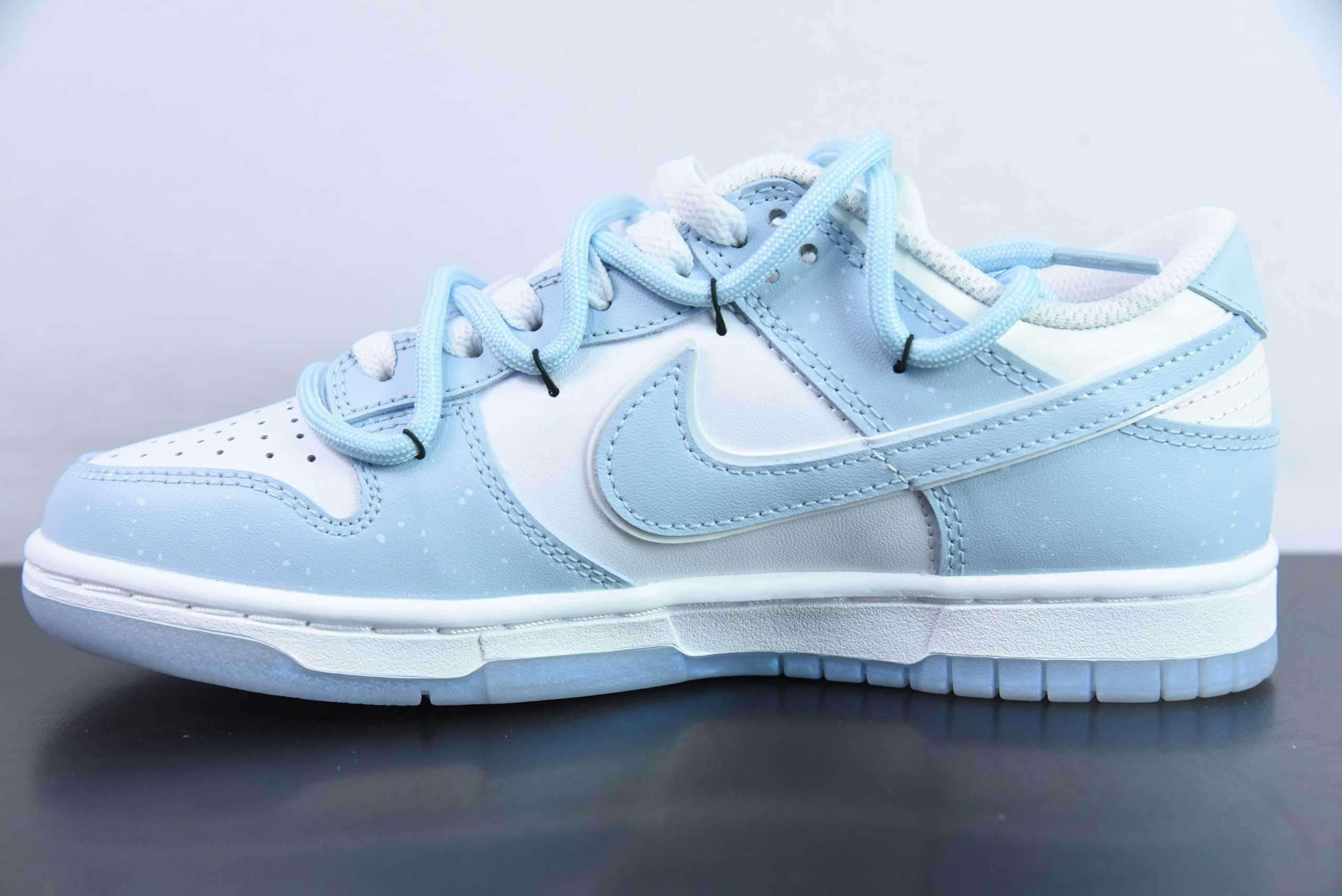 耐克Nike SB Dunk Low 海盐青柠简约天蓝解构抽绳鞋带SB低帮休闲滑板鞋纯原版本 货号: FJ7743-194