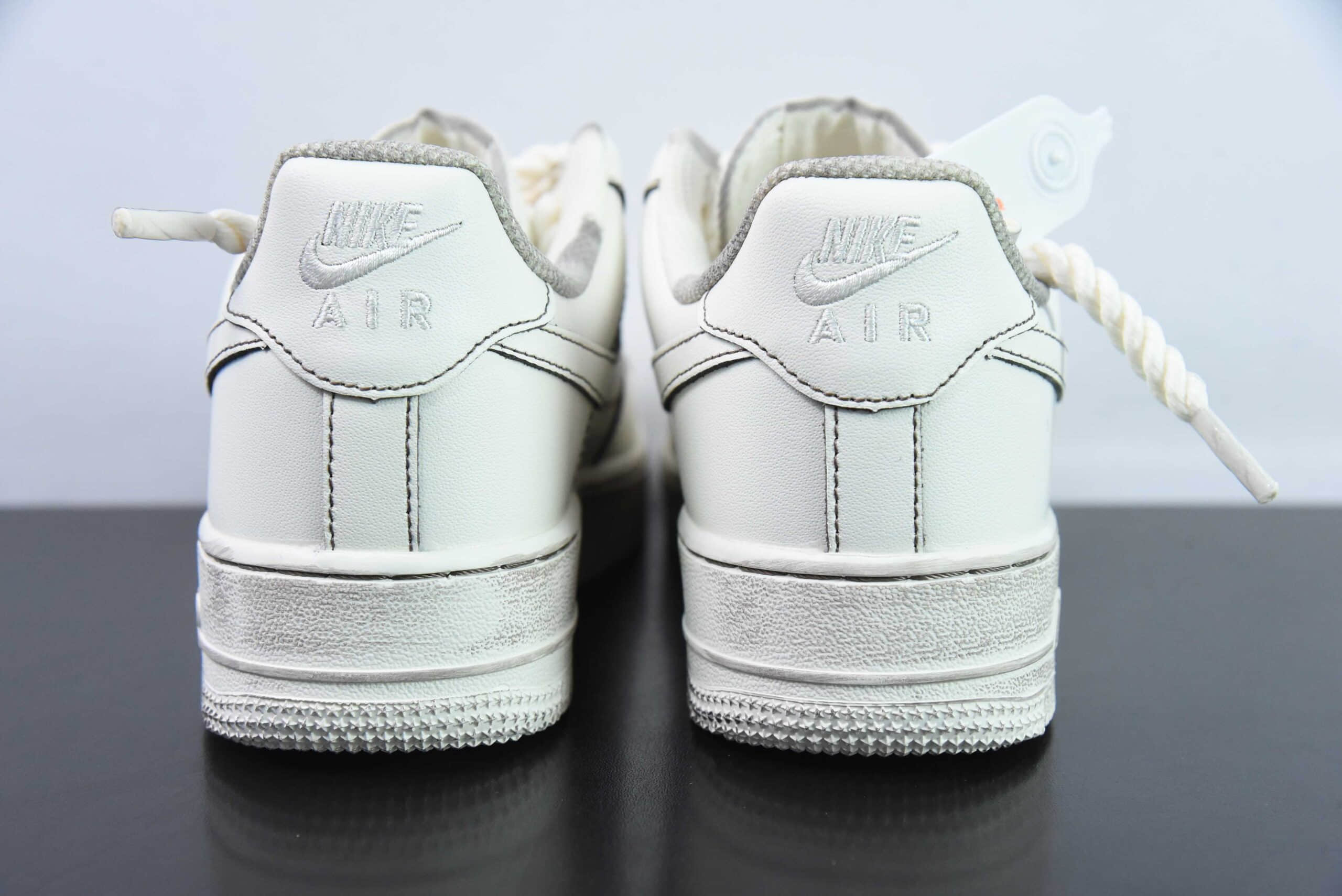 耐克Nike Air Force 1'07 Low 麻绳做旧米白空军一号低帮休闲板鞋纯原版本 货号:315122-333
