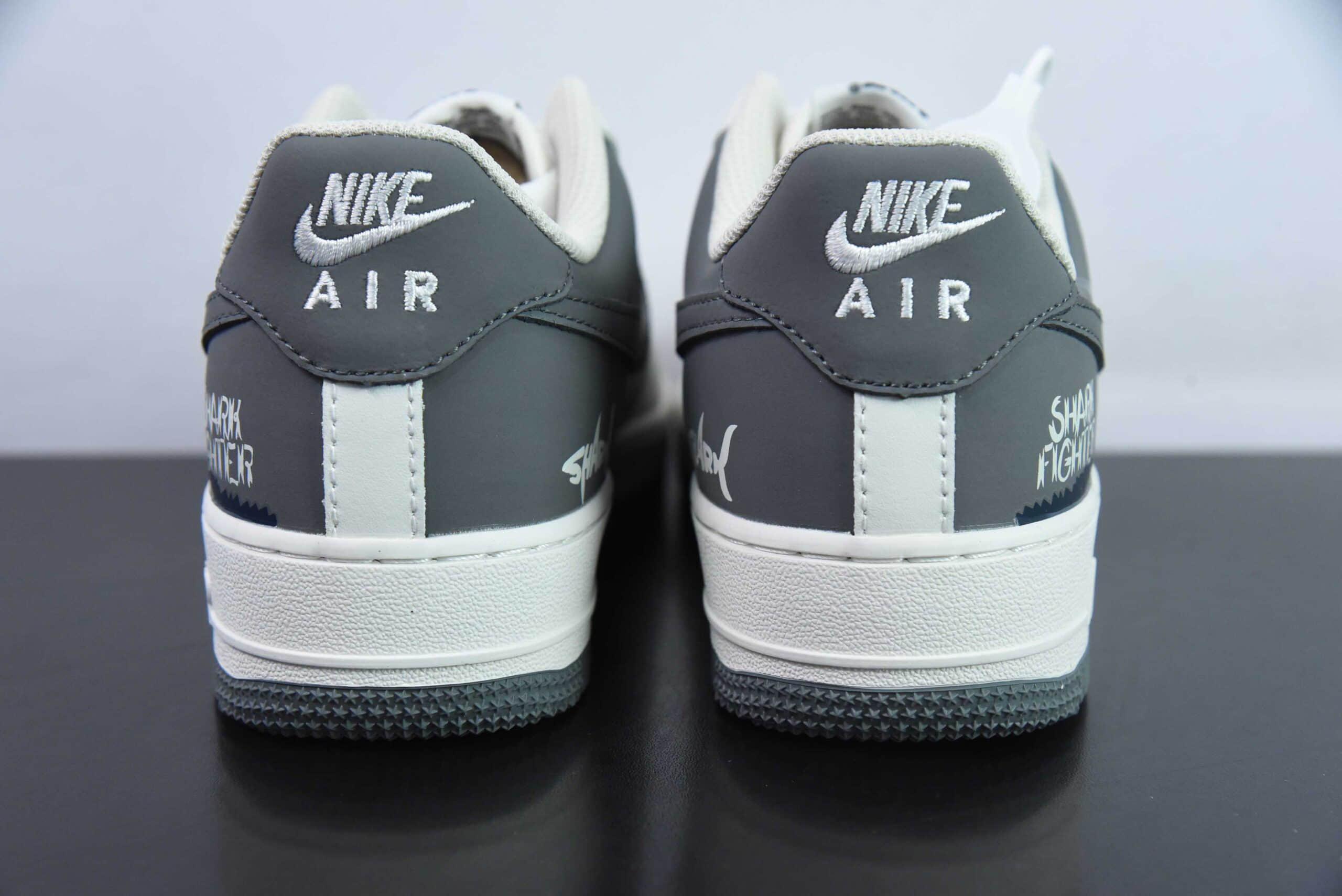耐克Nike Air Force 1 Low 07 白灰双钩涂鸦空军一号低帮休闲板鞋纯原版本 货号：DB3301-220