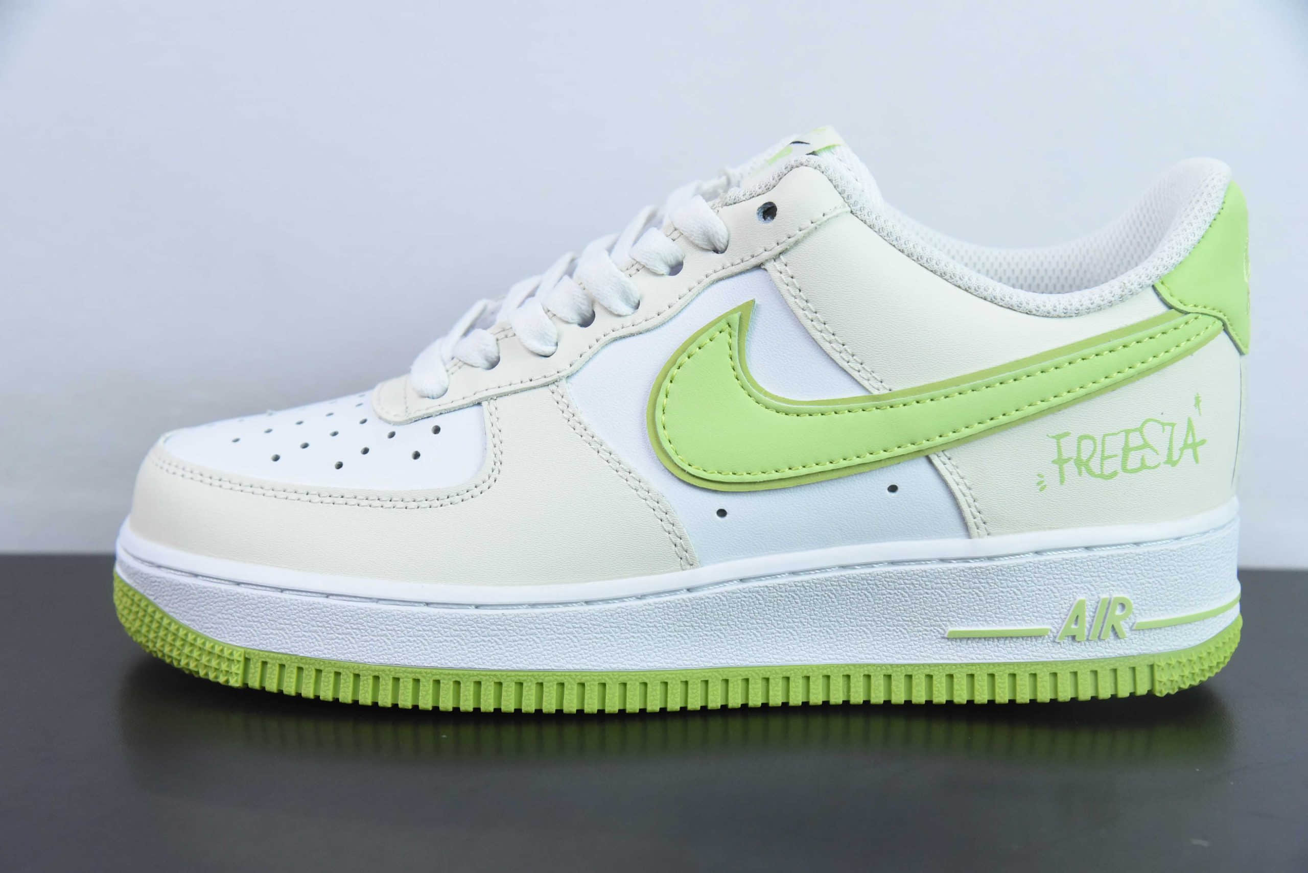 耐克Nike Air Force 1'07 Low 气泡水母白绿空军一号绑带低帮休闲板鞋纯原版本 货号：YY2024-315