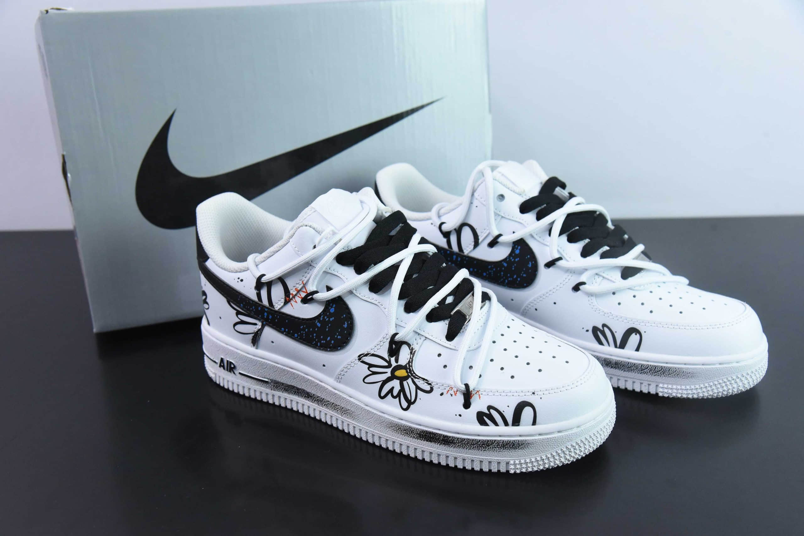 耐克Nike Air Force 1 Low’07 小皱菊喷绘空军一号绑带低帮休闲板鞋纯原版本 货号:ZH0316-025