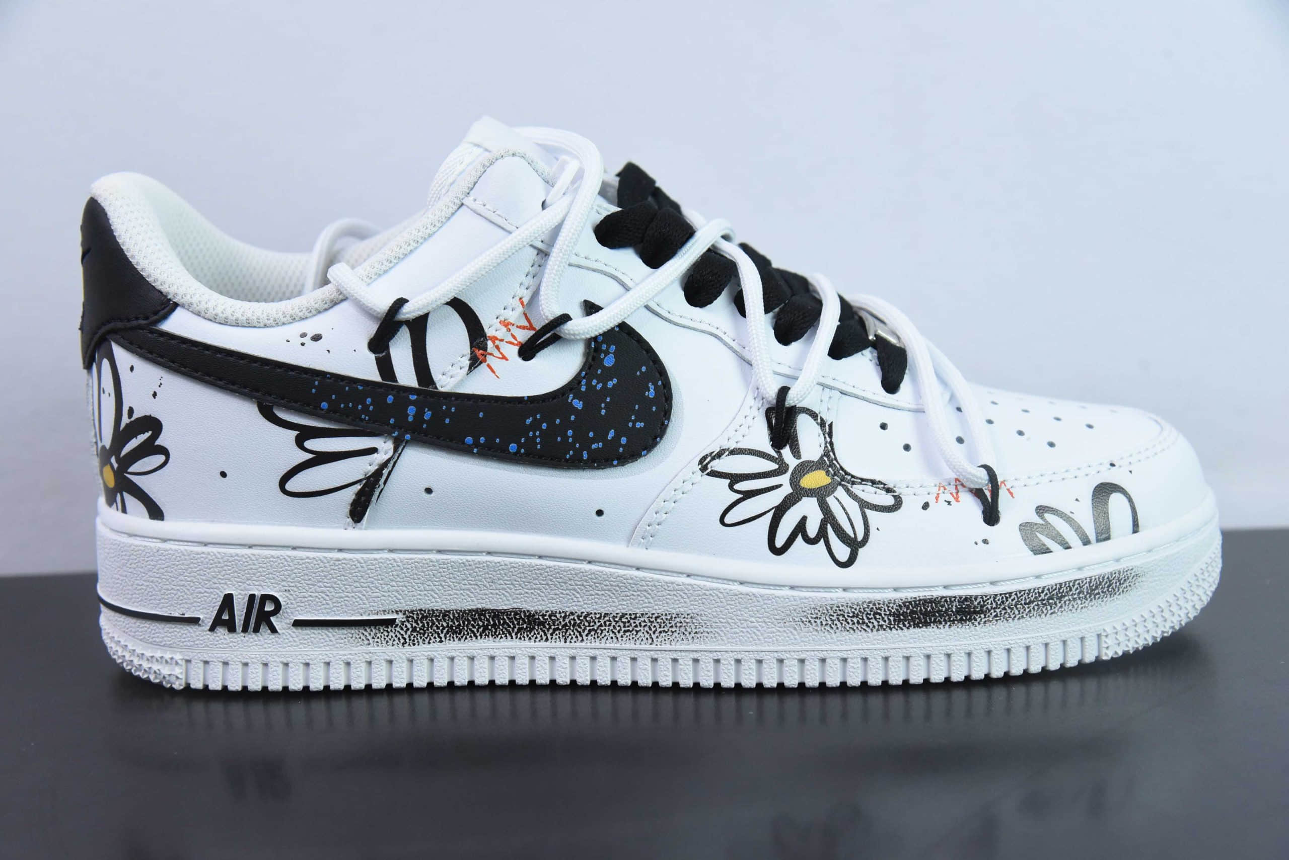 耐克Nike Air Force 1 Low’07 小皱菊喷绘空军一号绑带低帮休闲板鞋纯原版本 货号:ZH0316-025