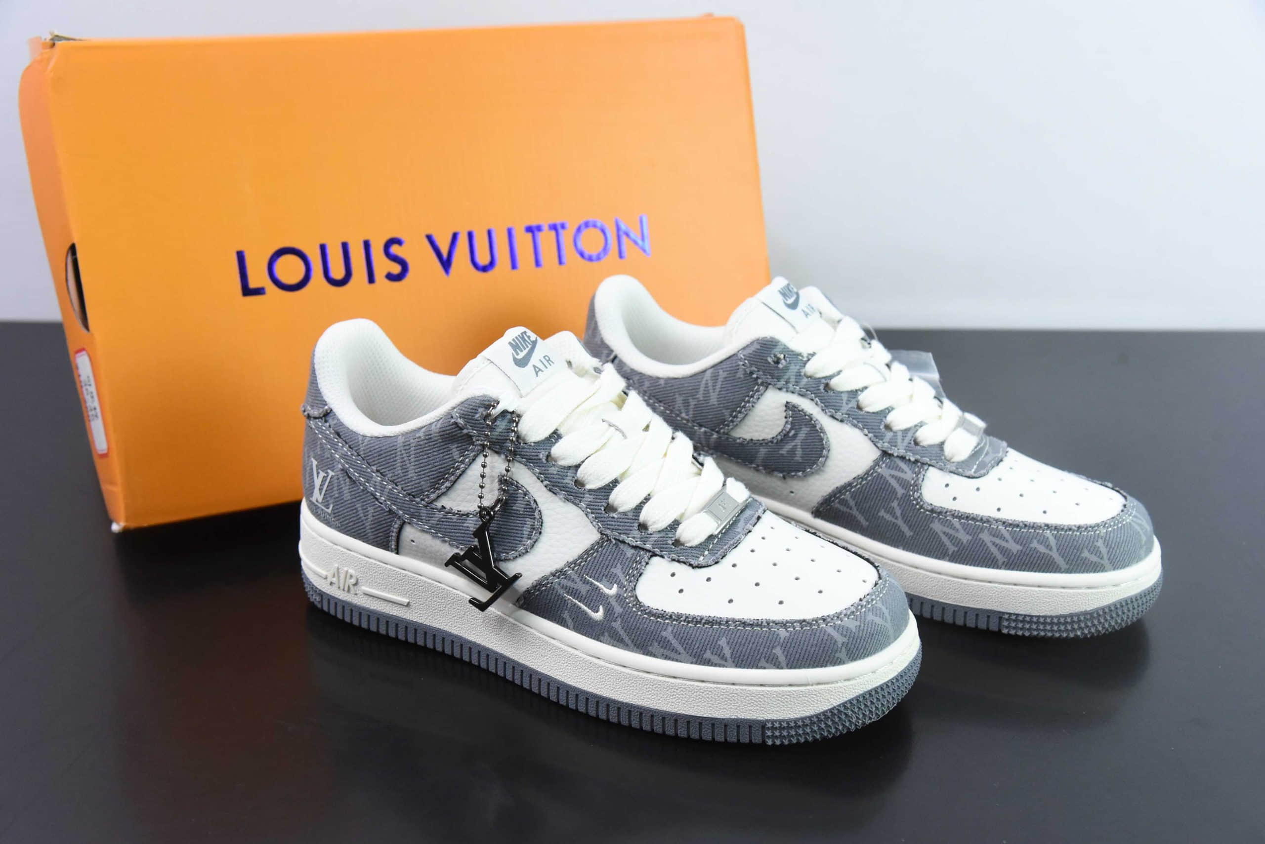耐克Nike Air Force 1'07 Low LV联名灰双勾空军一号低帮休闲板鞋纯原版本 货号：HD1968-030 