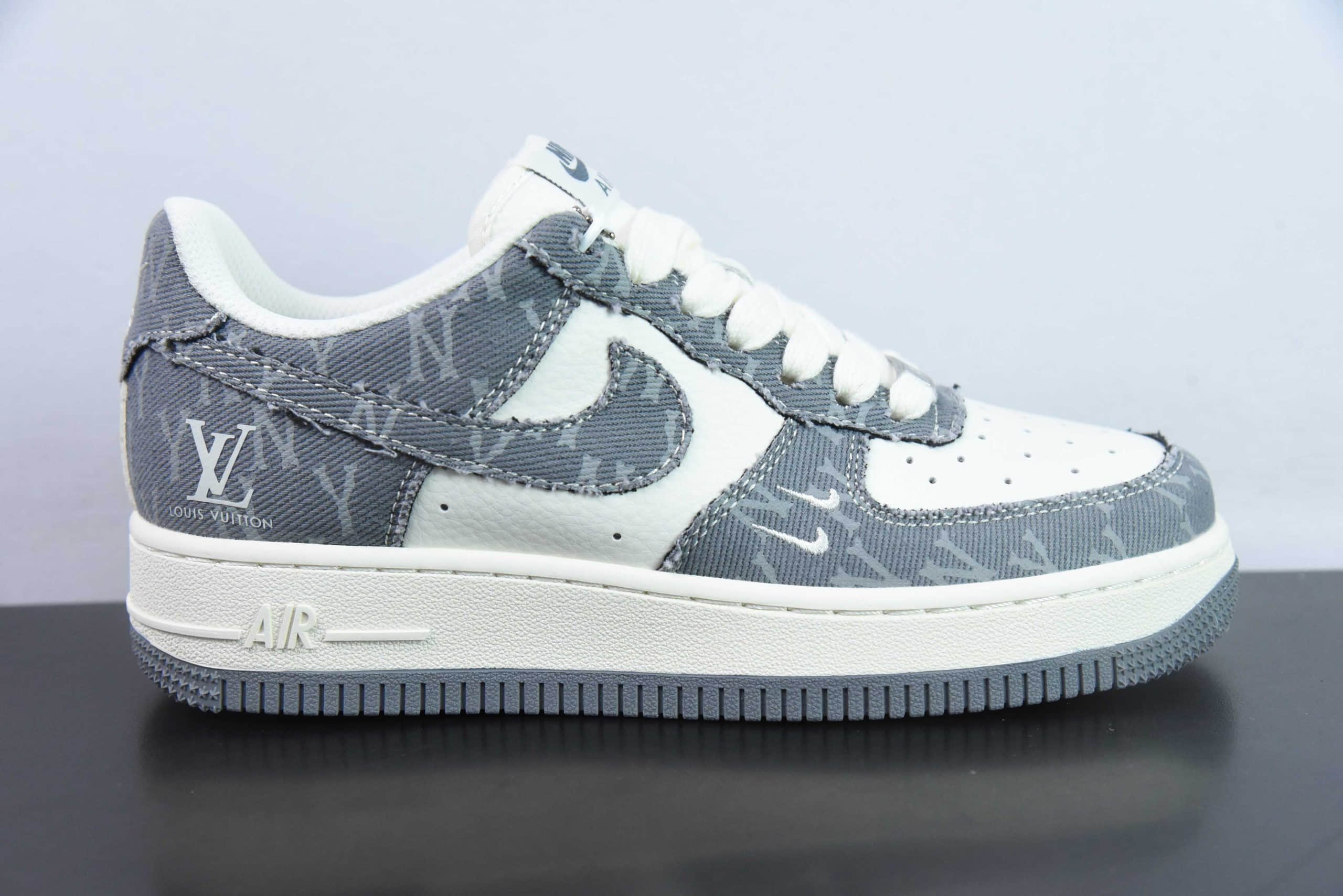 耐克Nike Air Force 1'07 Low LV联名灰双勾空军一号低帮休闲板鞋纯原版本 货号：HD1968-030 