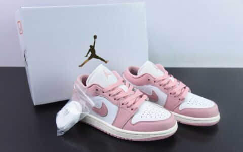 乔丹Air Jordan 1 Low AJ1乔1粉白色低帮文化休闲板鞋纯原版本 货号：DC0774-162
