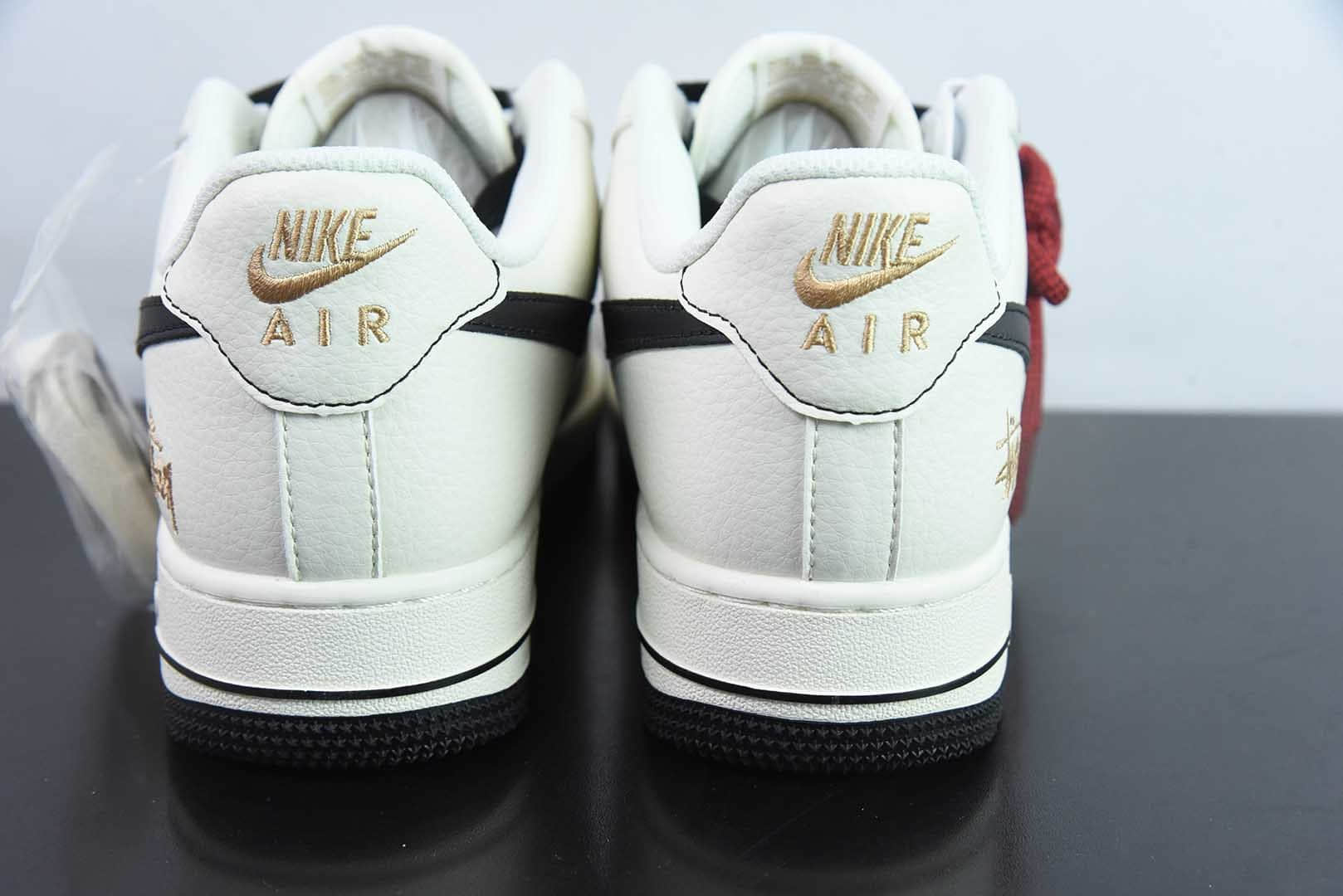 耐克Nike Air Force 1'07 Low 斯图西联名玫瑰金刺绣空军一号低帮休闲板鞋纯原版本 货号：XZ6188-720