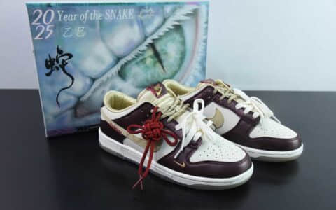 耐克Nike Dunk Low “ Year of the Snake” 蛇年限定白金红白小勾SB休闲低帮板鞋纯原版本 货号：HV5991-171