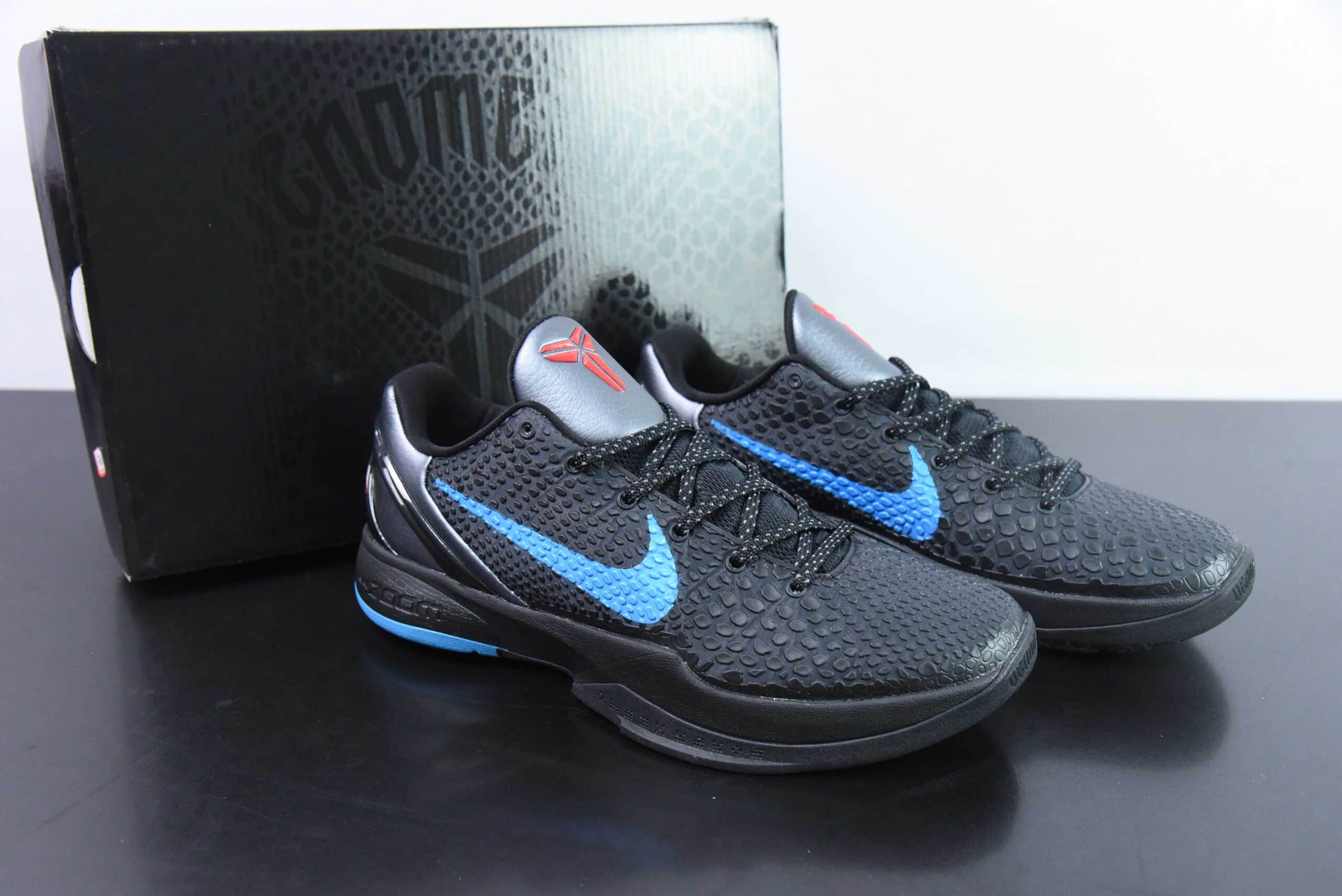 科比 KOBE Nike Zoom Kobe 6 X 'Dark Knight' 科比6代黑暗骑士黑蓝低帮实战篮球鞋纯原版本 货号:436311-008