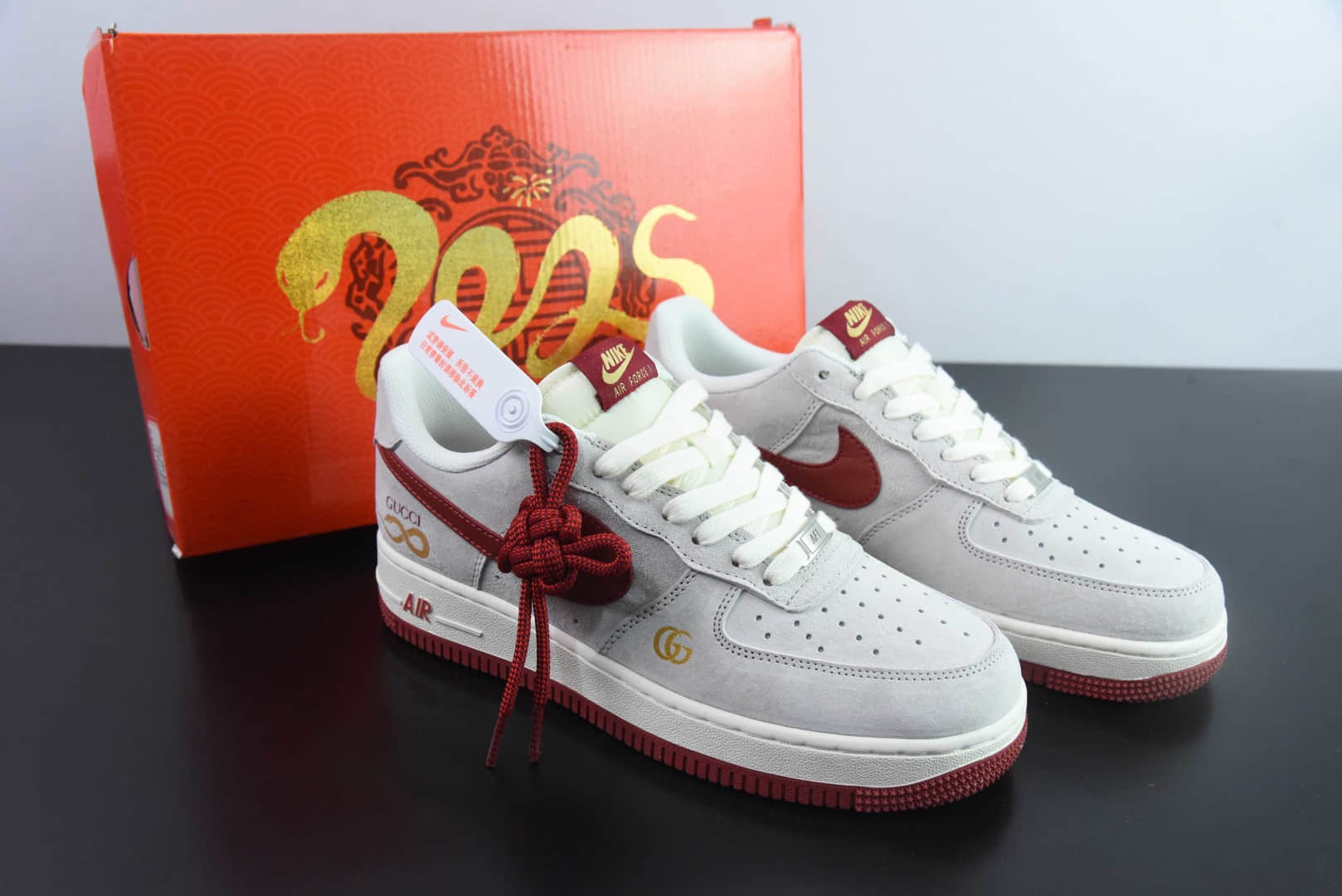 耐克NIke Air Force 1 '07 Low “古驰联名蛇年限定猪八红蛇”空军一号低帮休闲板鞋纯原版本 货号：XZ6188-020