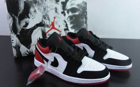 乔丹Air Jordan AJ1 Low黑红黑脚趾低帮复古文化篮球鞋纯原版本 货号：IB8971 - 106