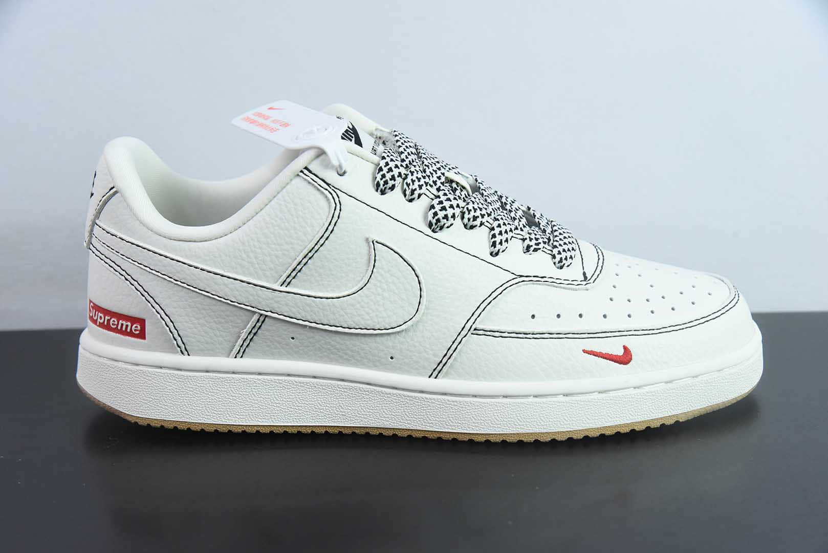 耐克Nike Air Force 1'07 Supreme联名米白印花小空军低帮休闲板鞋纯原版本 货号：CS5288-013