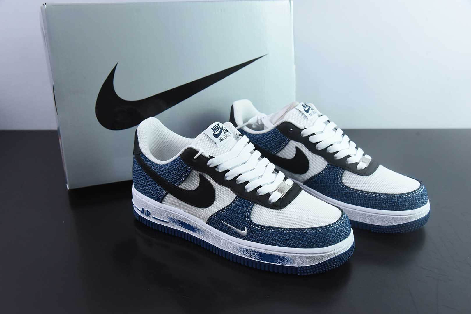 耐克Nike Air Force 1‘07 Low 牛仔布小勾空军一号低帮休闲板鞋纯原版本 货号：ZH0316-089