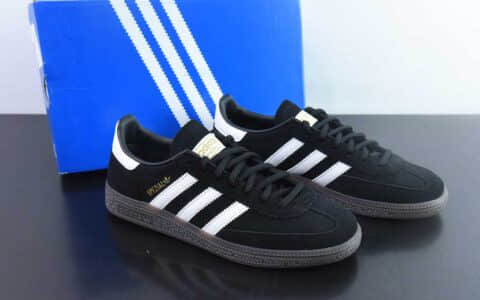 阿迪达斯Adidas Handball Spezial 阿迪三叶草学院风黑白低帮复古休闲板鞋纯原版本 货号：DB3021