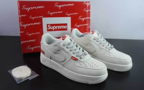 耐克Nike Force 1 '07 Low “Supreme联名百搭米色”空军一号低帮休闲板鞋纯原版本 货号：CS5288-011
