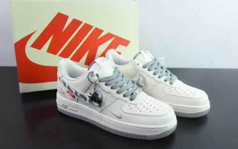 耐克Nike Air Force 1'07 Low 斯图西联名灰银勾空军一号低帮休闲运动板鞋纯原版本 货号：XX3168-209