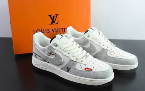 耐克Nike Air Force 1'07 Low LV联名灰牛仔双勾空军一号低帮休闲板鞋纯原版本 货号：YX5066-343