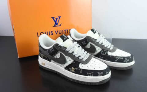 耐克Nike Air Force 1 '07 Low “LV联名黑金”空军一号低帮休闲板鞋纯原版本 货号：JJ2508-703