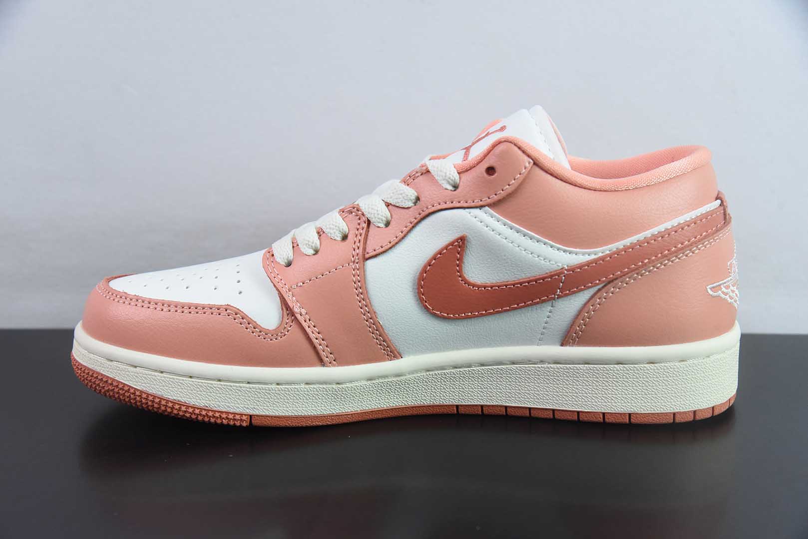 乔丹Air Jordan 1 Low AJ1乔1白粉低帮文化休闲板鞋纯原版本 货号：DC0774-180