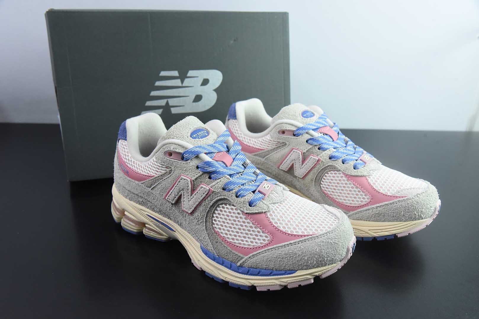 新百伦New Balance 2002系列麂皮米粉蓝复古休闲跑步鞋纯原版本 货号：M2002RHE