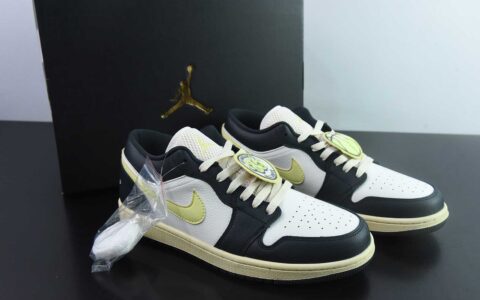 乔丹Jordan Air Jordan 1 85 Fall League AJ1黑白黄低帮男子文化篮球鞋纯原版本 货号：HQ3009-003